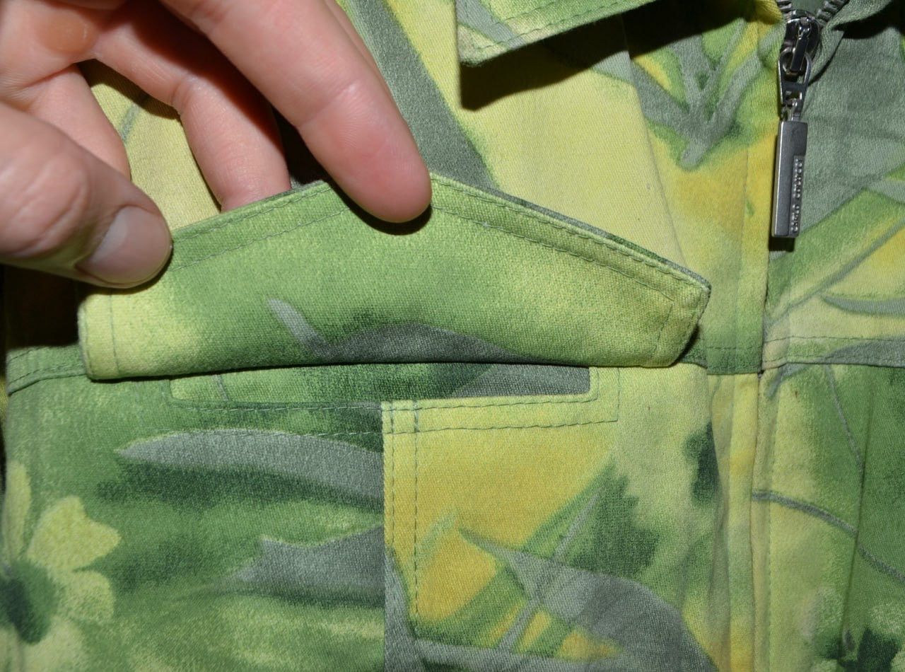 Carlo Colucci Carlo Colucci Jacket Size 42 Green Yellow Leaf Print Cotton Size M / US 6-8 / IT 42-44 - 4 Thumbnail