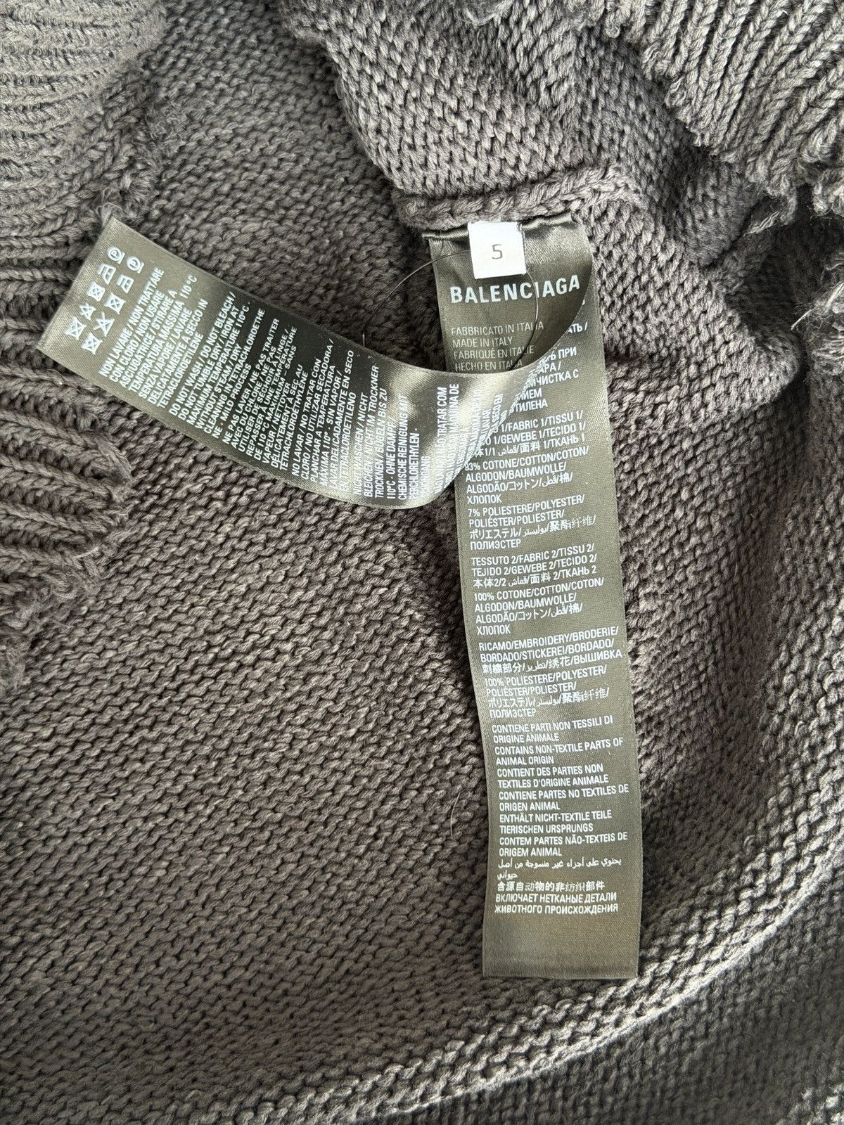 Balenciaga Balenciaga cut up hybrid sweater flannel Size US XL / EU 56 / 4 - 8 Thumbnail