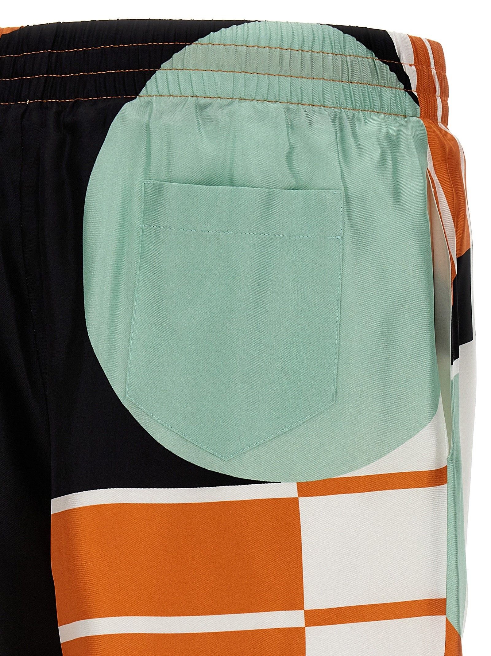 Casablanca o1mle0326 Drawstring Silk Short Court in Multicolor Size US 30 / EU 46 - 4 Thumbnail