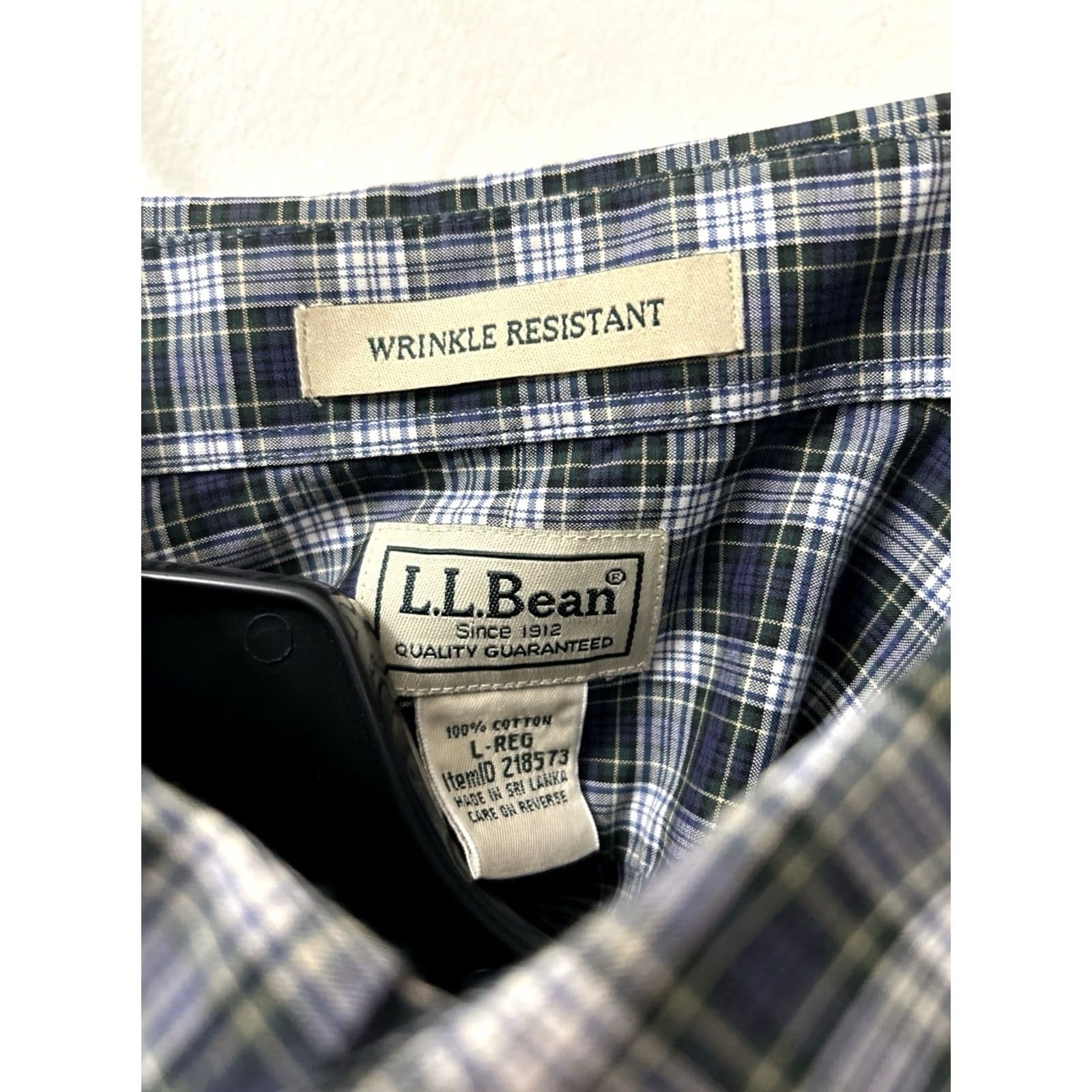 Vintage LL Bean Shirt Mens XL Blue Plaid Kennebunk Sport Oxford Button Down L/S 218573 Size US XL / EU 56 / 4 - 6 Thumbnail