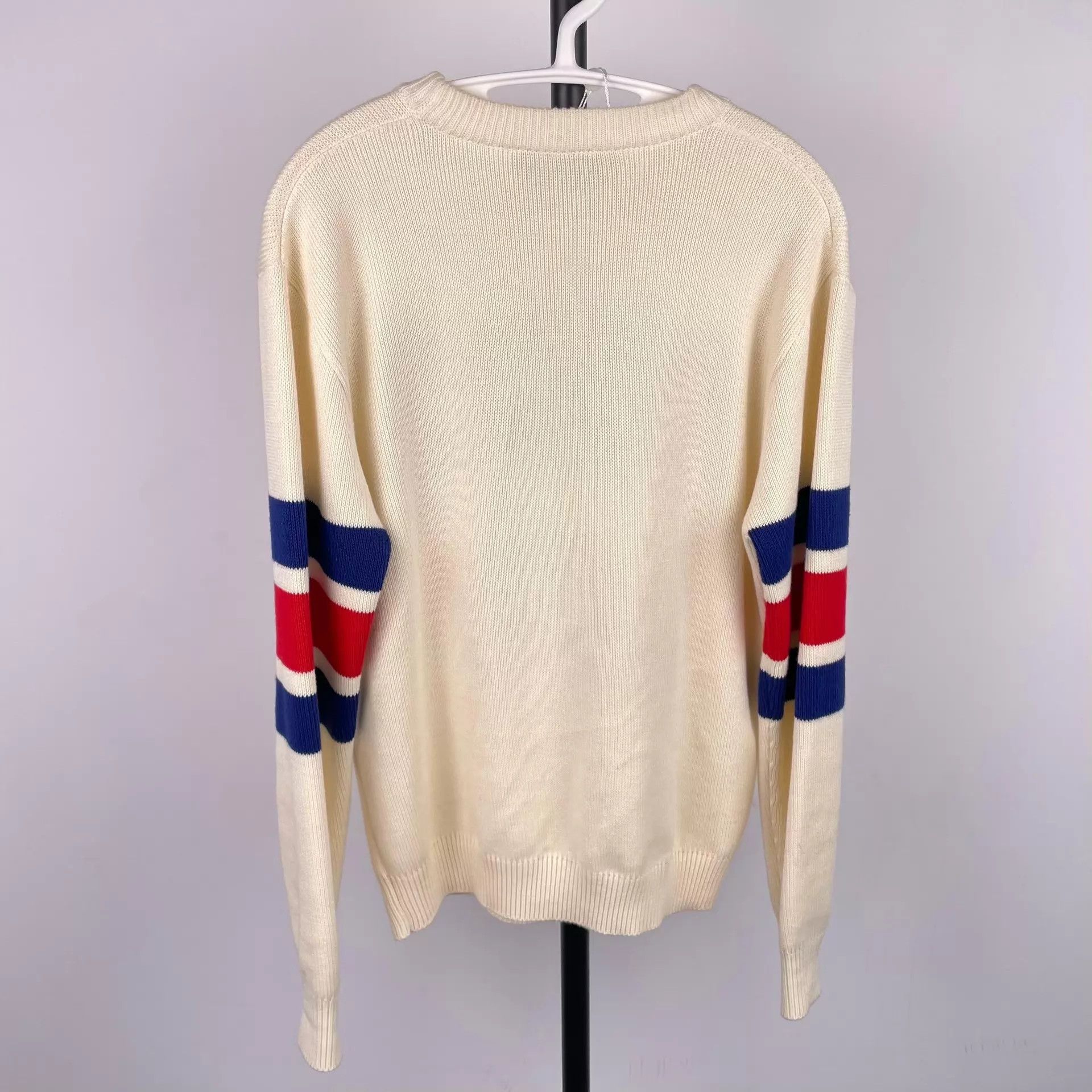 Gucci Gucci big logo knit sweatshirt S off-white Size US S / EU 44-46 / 1 - 2 Thumbnail