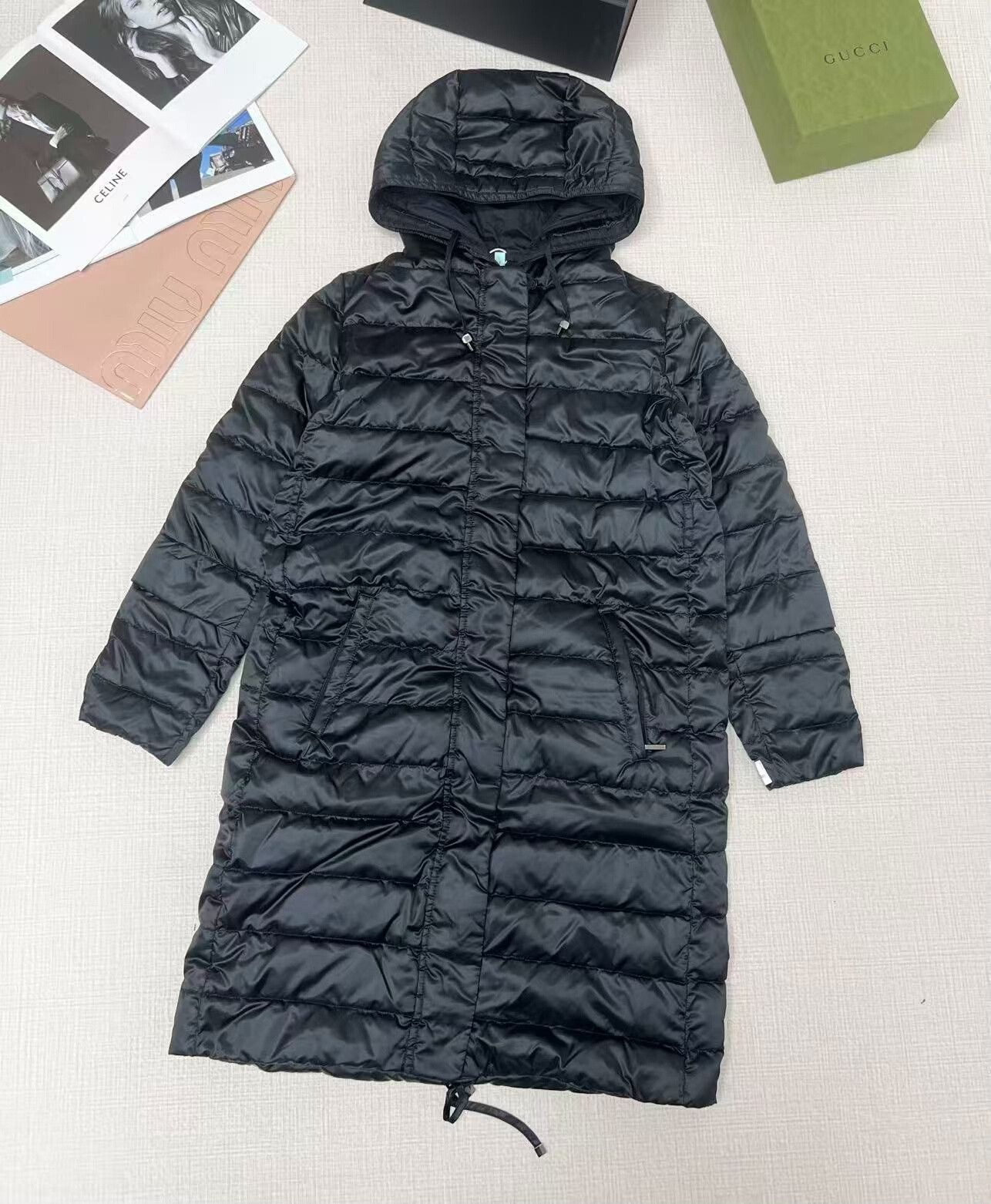 Max Mara MaxMara Black Long Down Coat Size XL / US 12-14 / IT 48-50 - 1 Thumbnail