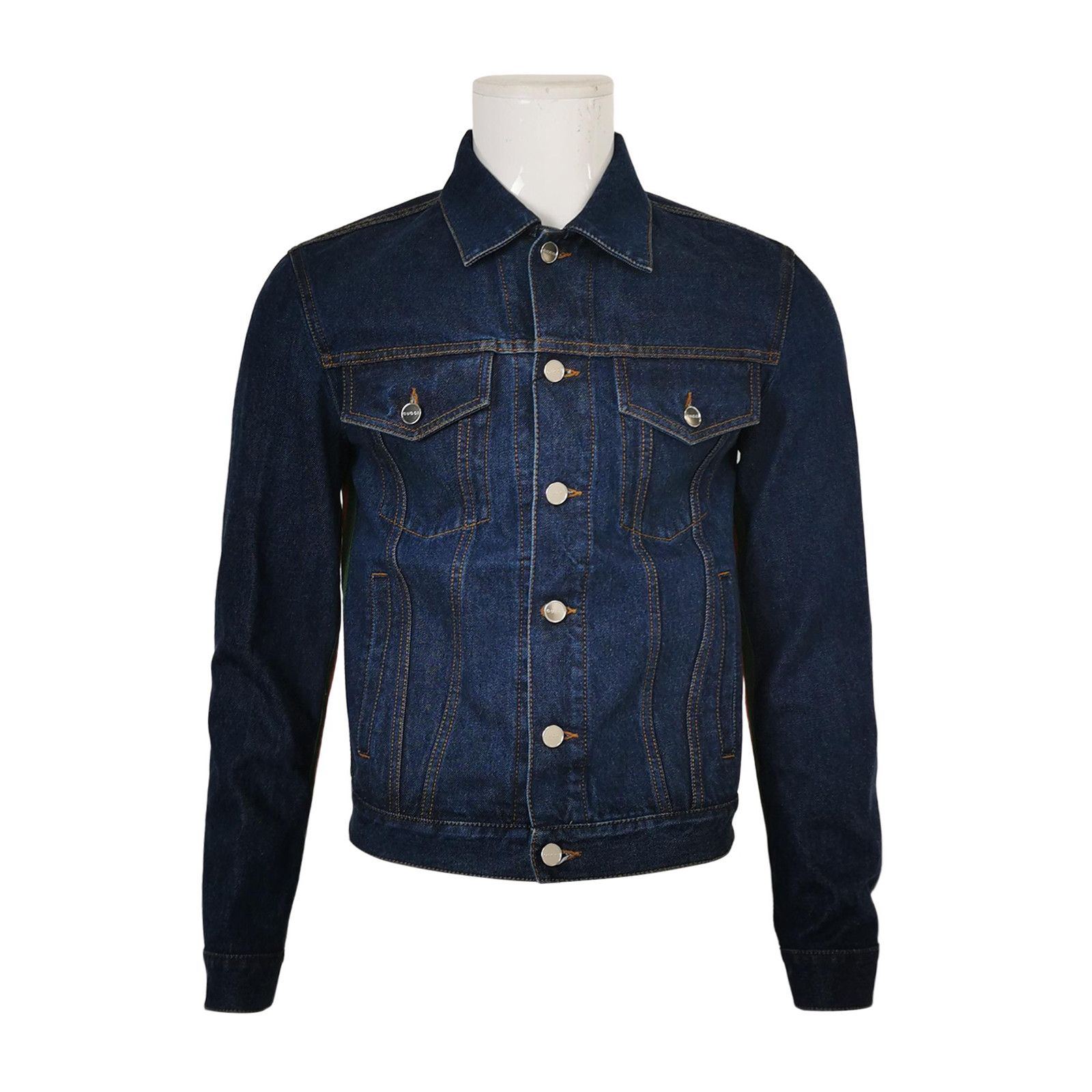 Gucci Gucci Web Stripe Denim Jacket Size 44 Size US S / EU 44-46 / 1 - 1 Thumbnail