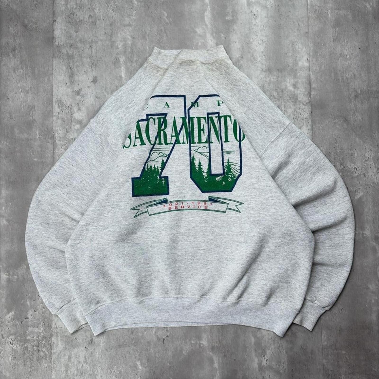 Tultex Vintage 1991 Tultex Camp Sacramento Crewneck Sweater Size US XL / EU 56 / 4 - 1 Thumbnail