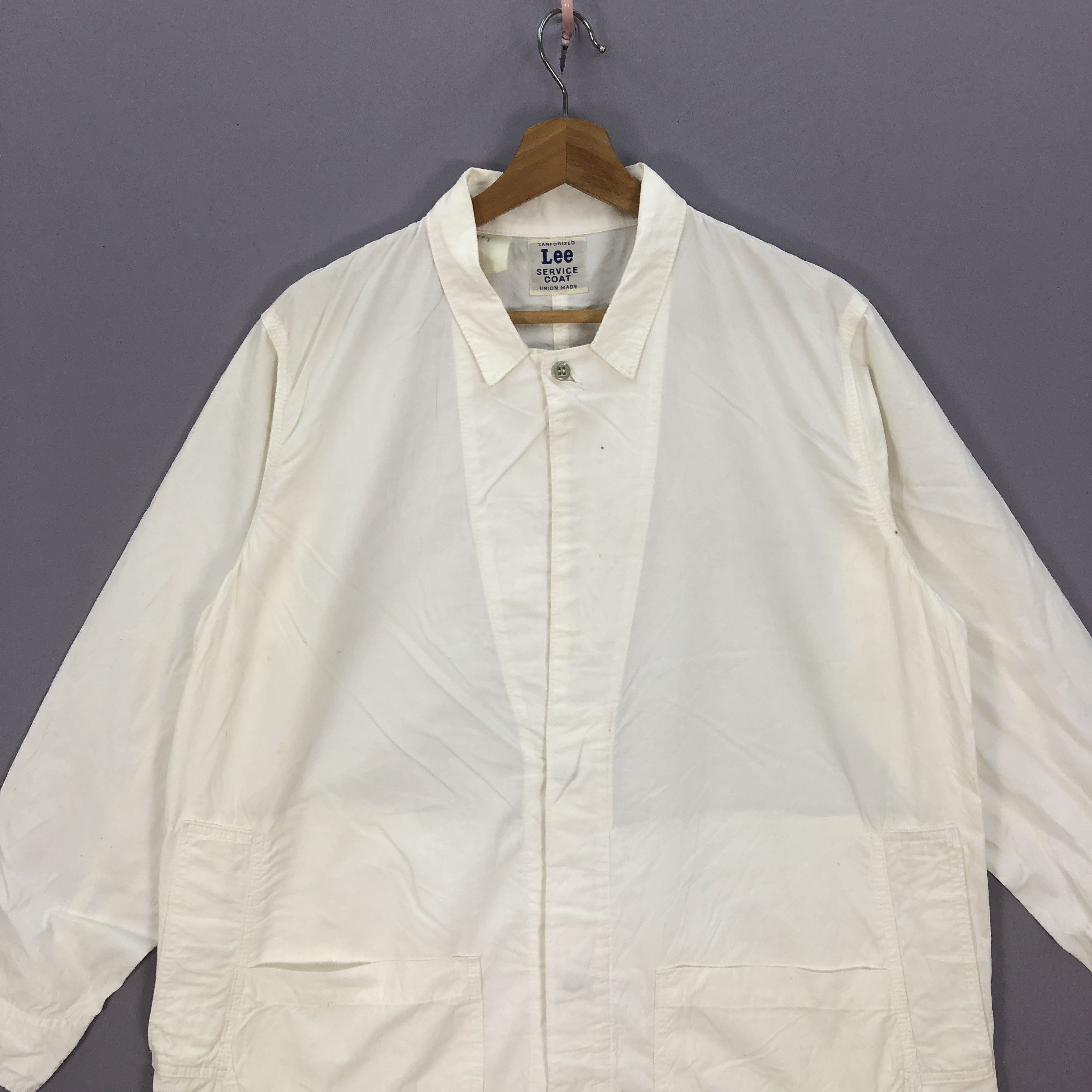 Lee Vintage 90s Lee Sanforized Setvice Coat Long Jackets Size US L / EU 52-54 / 3 - 4 Thumbnail