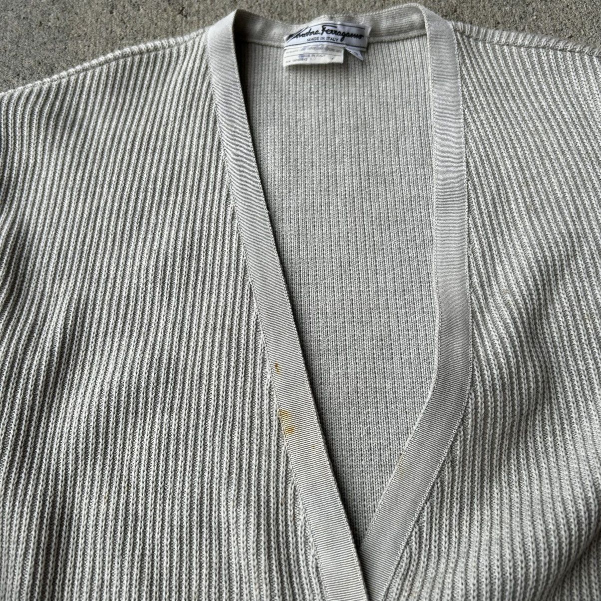 Salvatore Ferragamo × Vintage Vintage 90s Salvatore Ferragamo gray 100% wool sweater. Size US S / EU 44-46 / 1 - 3 Thumbnail