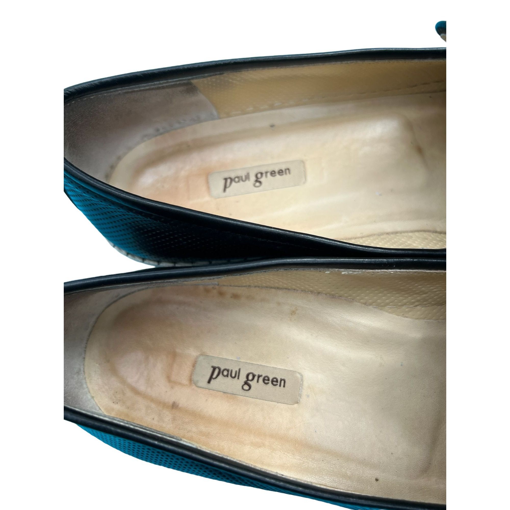 Other Paul Green Black Leather Loafer Shoes Patent Tip Espadrille Size US 10 / IT 40 - 5 Thumbnail