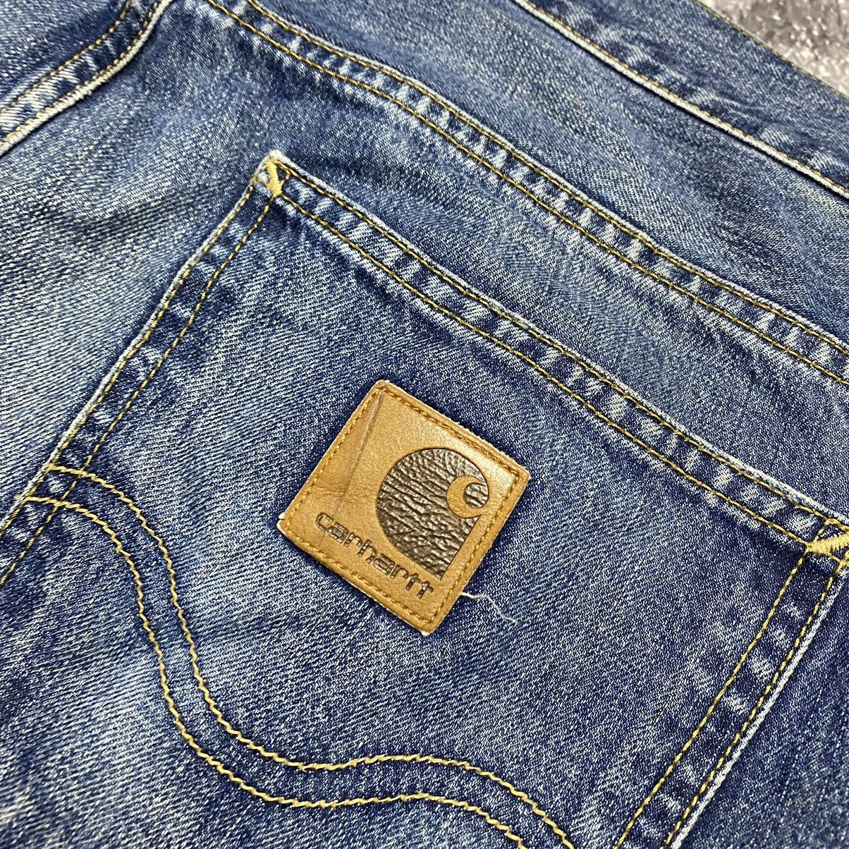 Vintage Vintage Carhartt Wip Patch Logo Blue Streetwear denim jeans Size US 34 / EU 50 - 5 Thumbnail