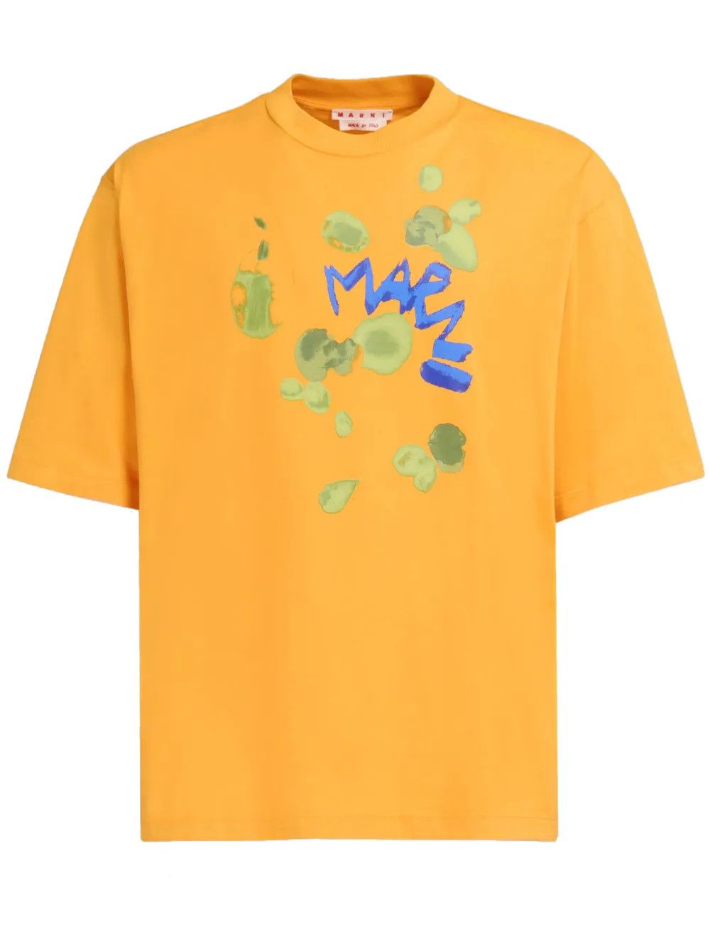 o1w1db10125 Logo-print Cotton T-Shirt in Yellow