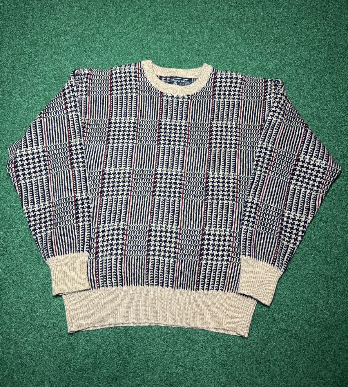 Vintage Preswick And Moore Vintage 100% Wool Houndstooth XL Sweater Size US XL / EU 56 / 4 - 1 Thumbnail