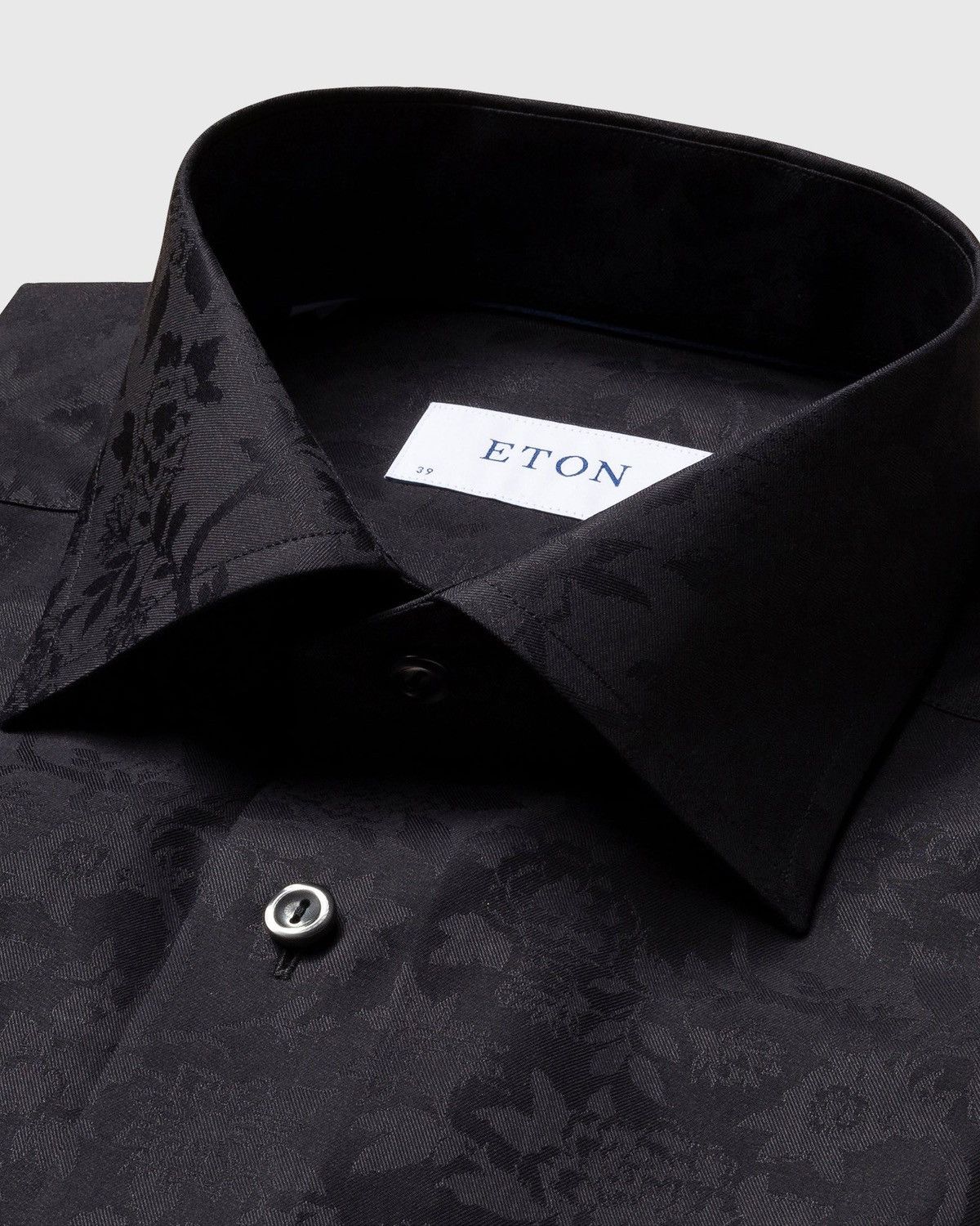 Eton Eton Mens Black Button Up Shirt Floral Luxury RRP $369 Size US XL / EU 56 / 4 - 8 Thumbnail