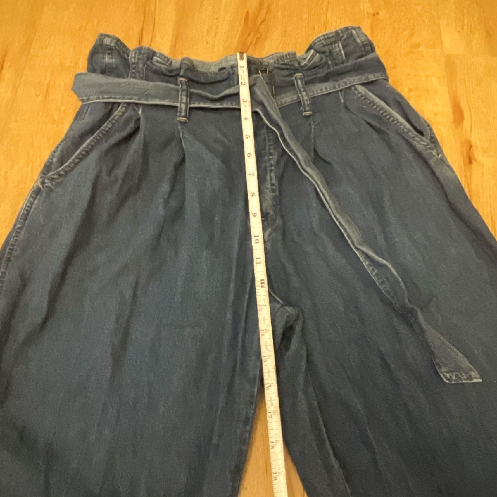 Polo Ralph Lauren Polo Ralph Lauren Jeans Womens 29 Pleated High Rise Paperbag Denim Baggy Blue 29R Womens Jeans Size 29" - 4 Thumbnail