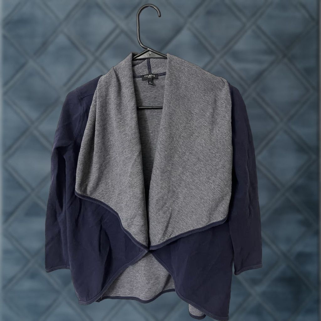 Talbots Talbots Cardigan Sweater Open Front Navy Cotton Blend PP Petite Women Size XXS / US 00 / IT 34 - 1 Thumbnail