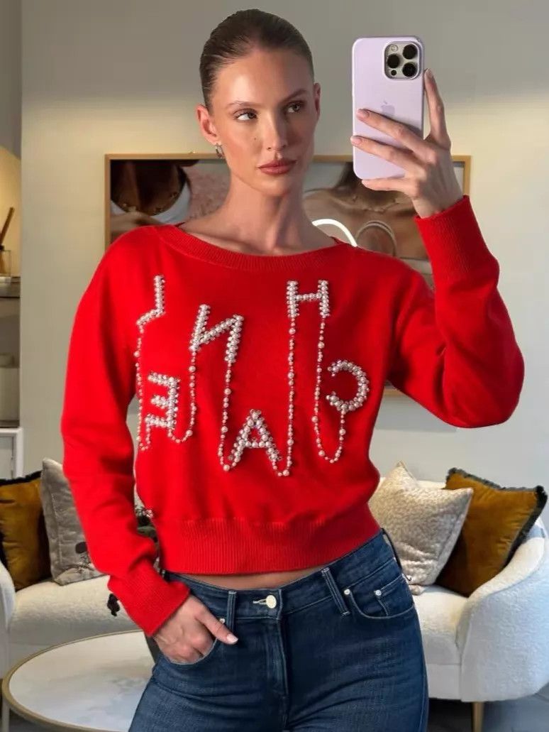 Chanel Chanel Heavy industry pearl letter embroidery logo long-sl Size XS / US 0-2 / IT 36-38 - 9 Thumbnail