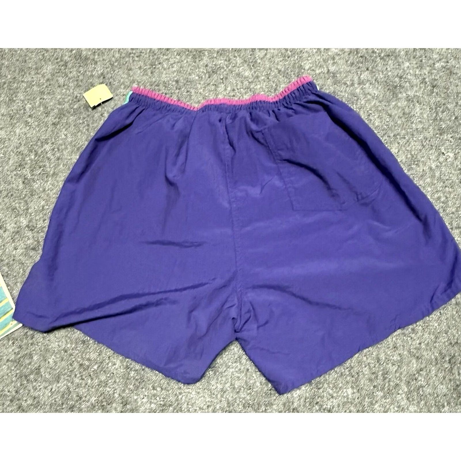 Catalina VINTAGE Catalina Men Trunks Bottom M Blue 100 Meters 80s NWT Deadstock Swim Trunks Beach 80s Mens Size US 31 - 2 Thumbnail