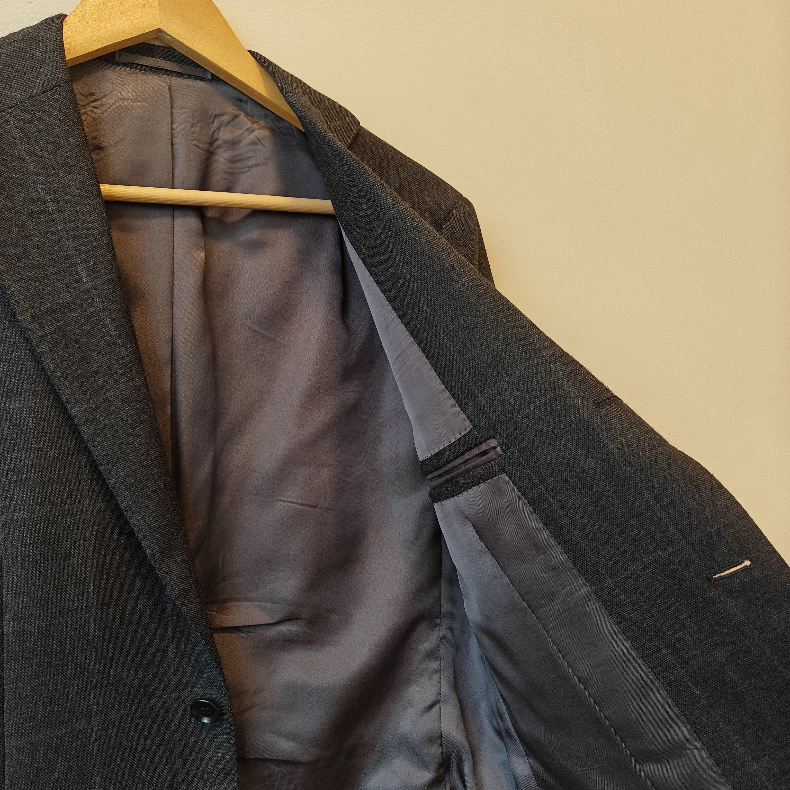 Ring Jacket Ring Jacket Grey Plaid Check Wool Blazer Made in Japan Size 46R - 13 Thumbnail