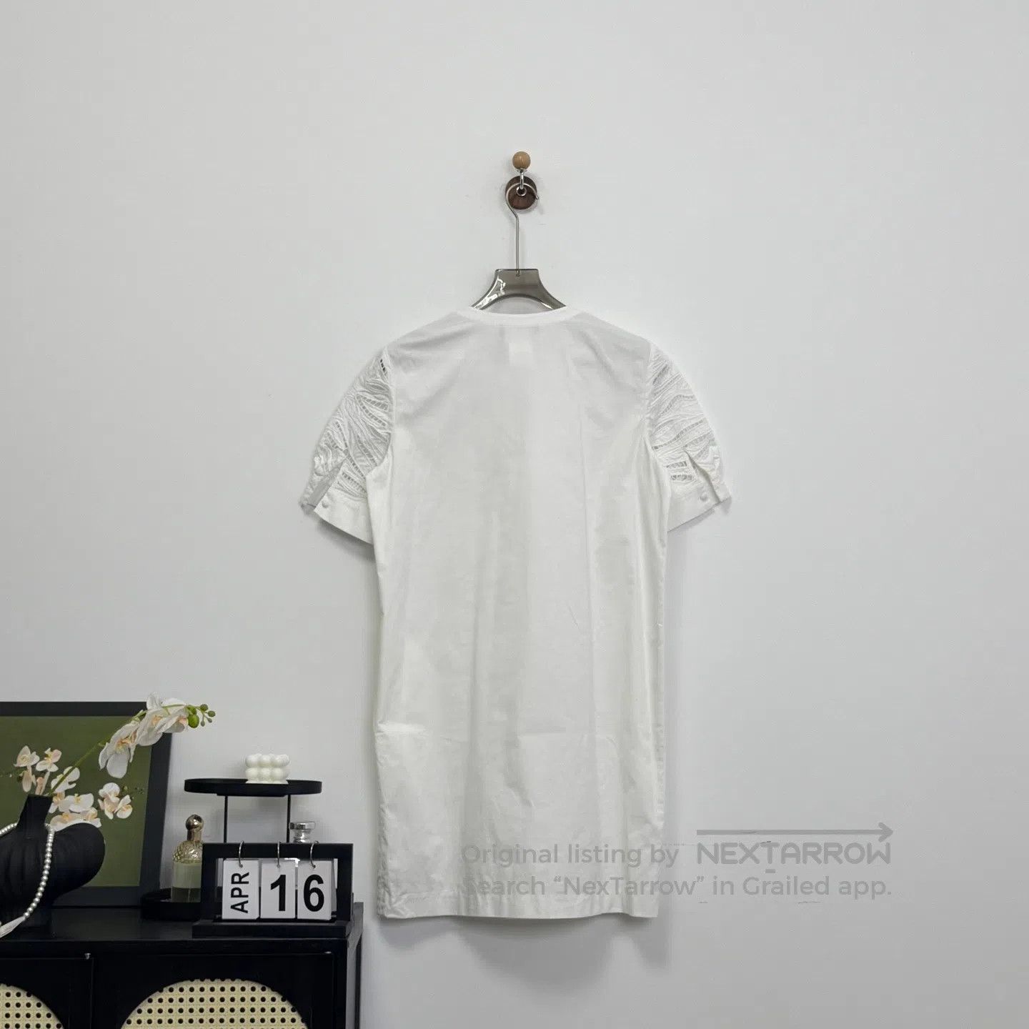 Max Mara Max Mara White Openwork Design Dress| Size M / US 6-8 / IT 42-44 - 4 Thumbnail