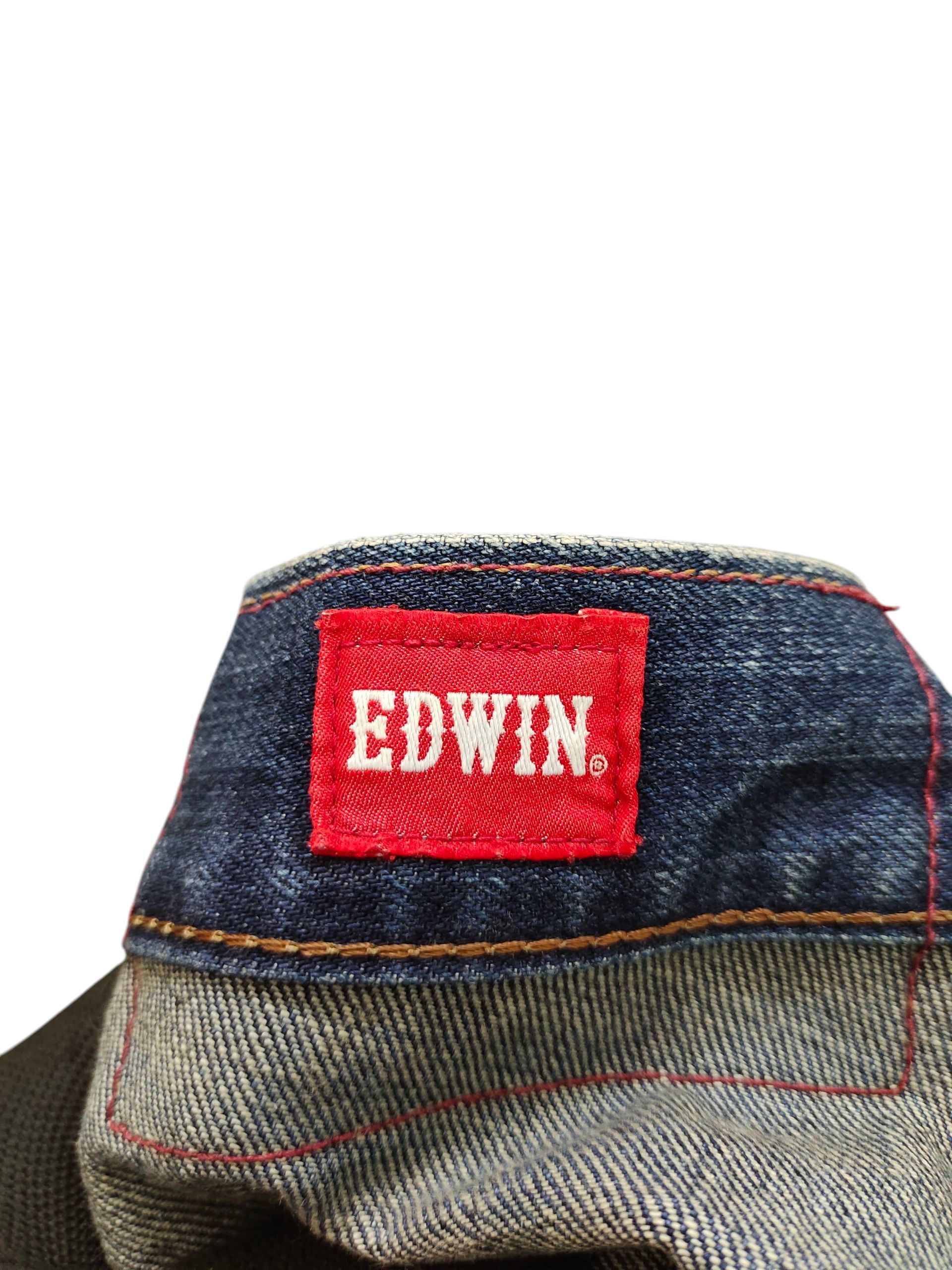 Comme des Garcons × Undercover Vintage Edwin Leather Trim Distress Denim Jeans Size US 33 - 10 Thumbnail