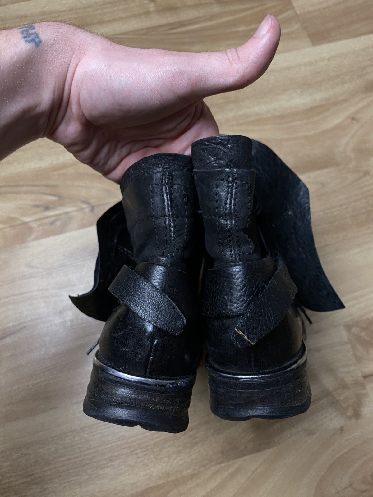 A.S.98 Vintage AS 98 Zip Ankle Rick Owens Style Leather Biker Boots Size US 6 / IT 36 - 8 Thumbnail