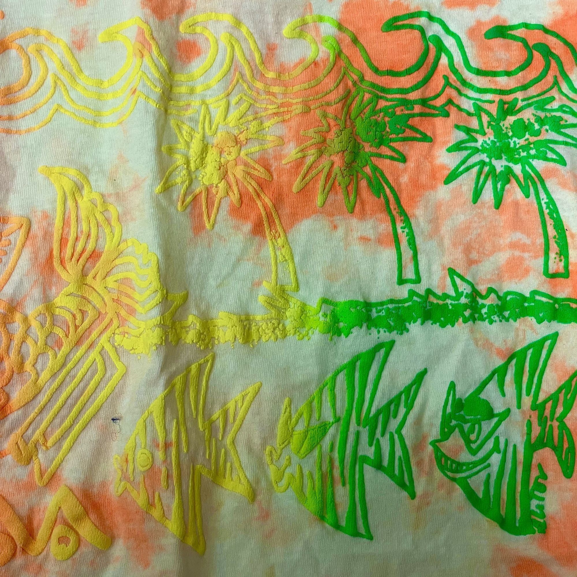 Other Vtg Screen Stars NEON TIE DYE Tropical Butterfly T Shirt Size US XXL / EU 58 / 5 - 5 Thumbnail