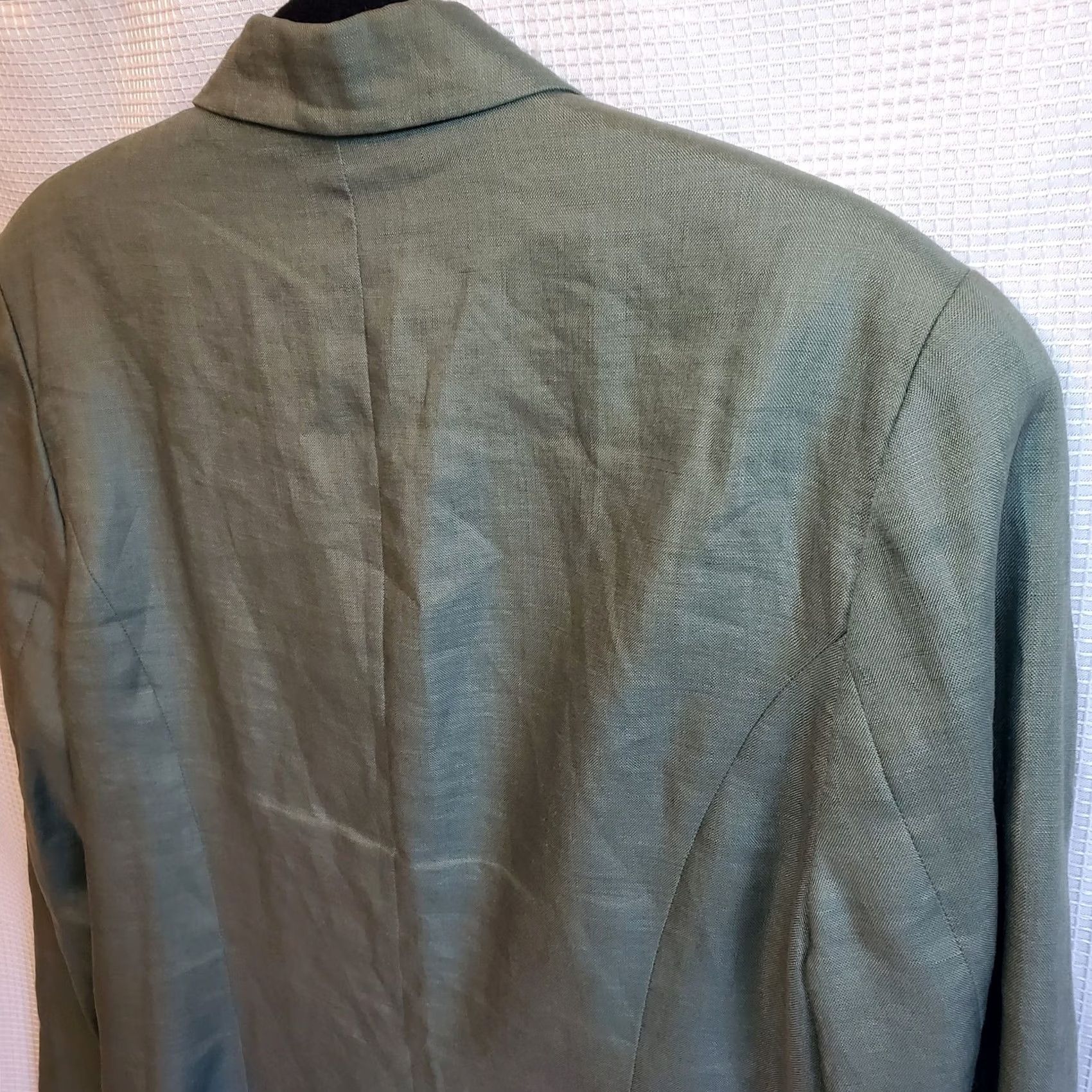 Vintage VINTAGE Preview Collection Blazer Womens 14 Green Vtg Linen Button Front Summer Size XL / US 12-14 / IT 48-50 - 7 Thumbnail
