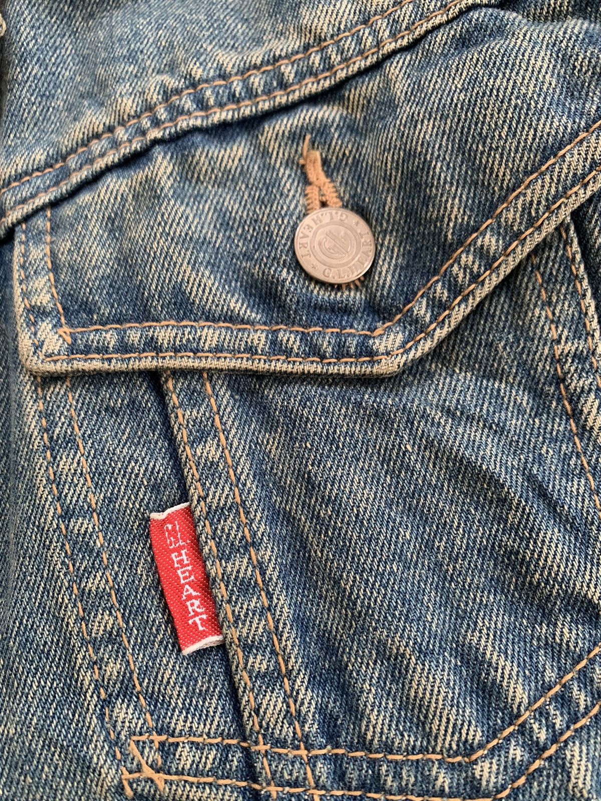 Japanese Brand GL HEART DENIM TRUCKER JACKET Size US M / EU 48-50 / 2 - 8 Thumbnail