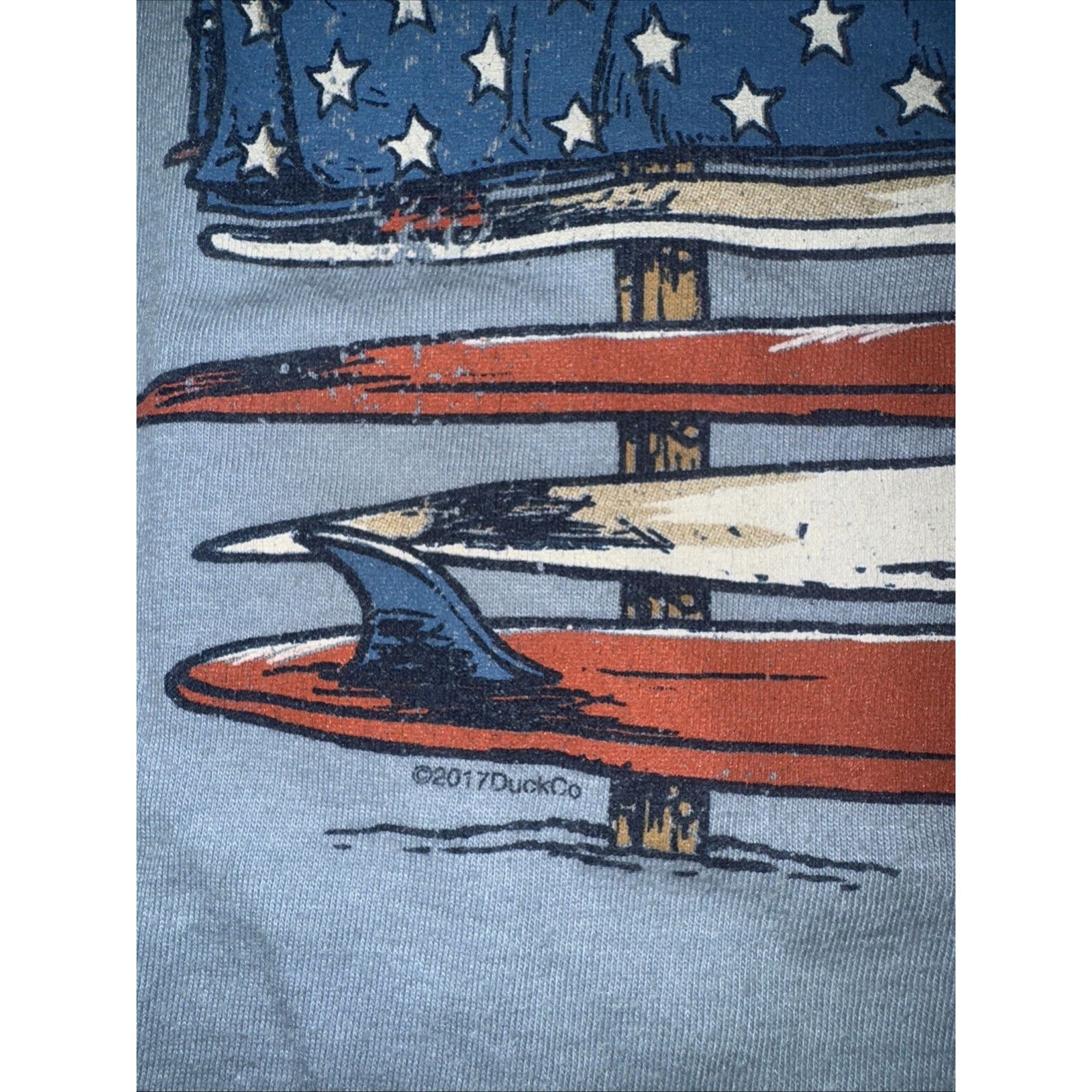 Hollister The Duck Company USA American Surfing T-Shirt Blue S 17x27 Size US S / EU 44-46 / 1 - 3 Thumbnail