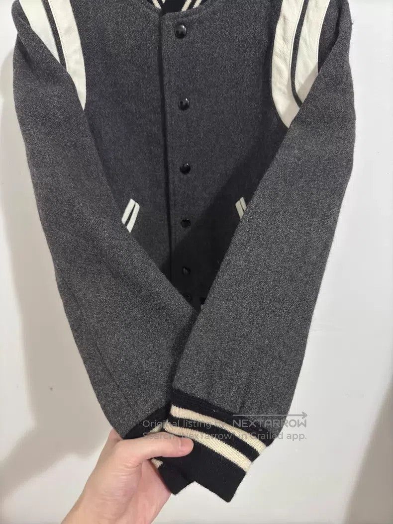 Saint Laurent Paris Saint Laurent Paris Grey and White Lamb Fur Patchwork Base Size XS / US 0-2 / IT 36-38 - 4 Thumbnail