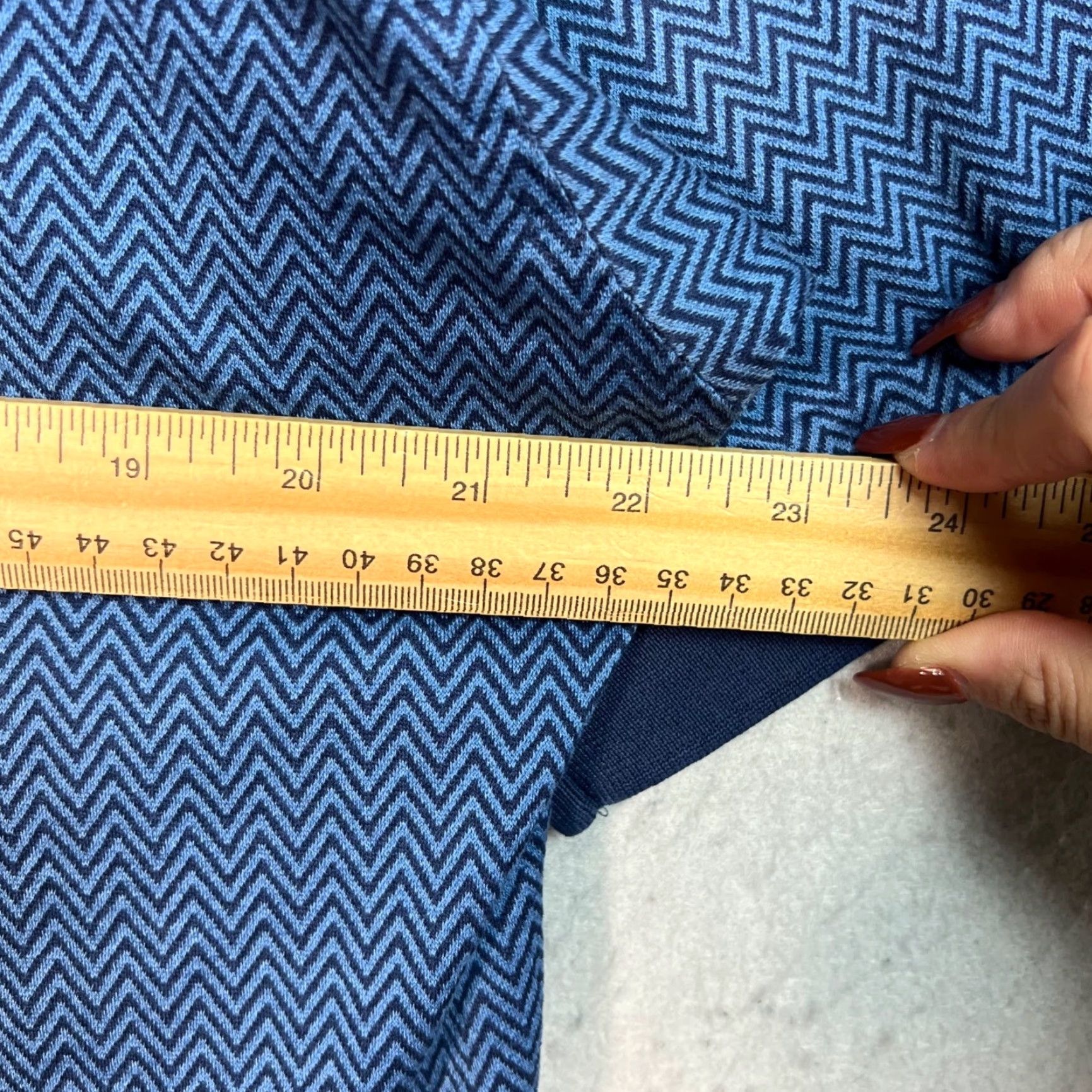 Vintage Paul Fredrick Mens Large Blue Chevron Polo Shirt 100% Cotton Short Sleeve Polo Shirt Blue Mens Large 100% Cotton Golf Casual Summer Spring Size US L / EU 52-54 / 3 - 4 Thumbnail