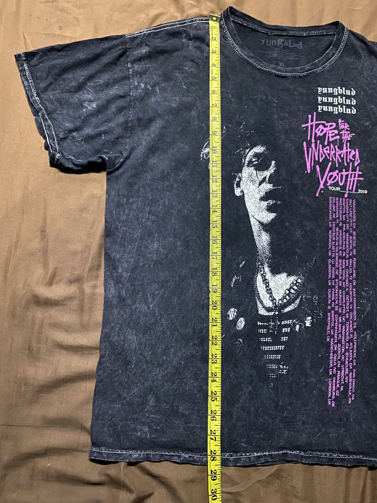 Rap Tees YUNGBLUD Tour 2019 Bleach Tee Size US XL / EU 56 / 4 - 8 Thumbnail