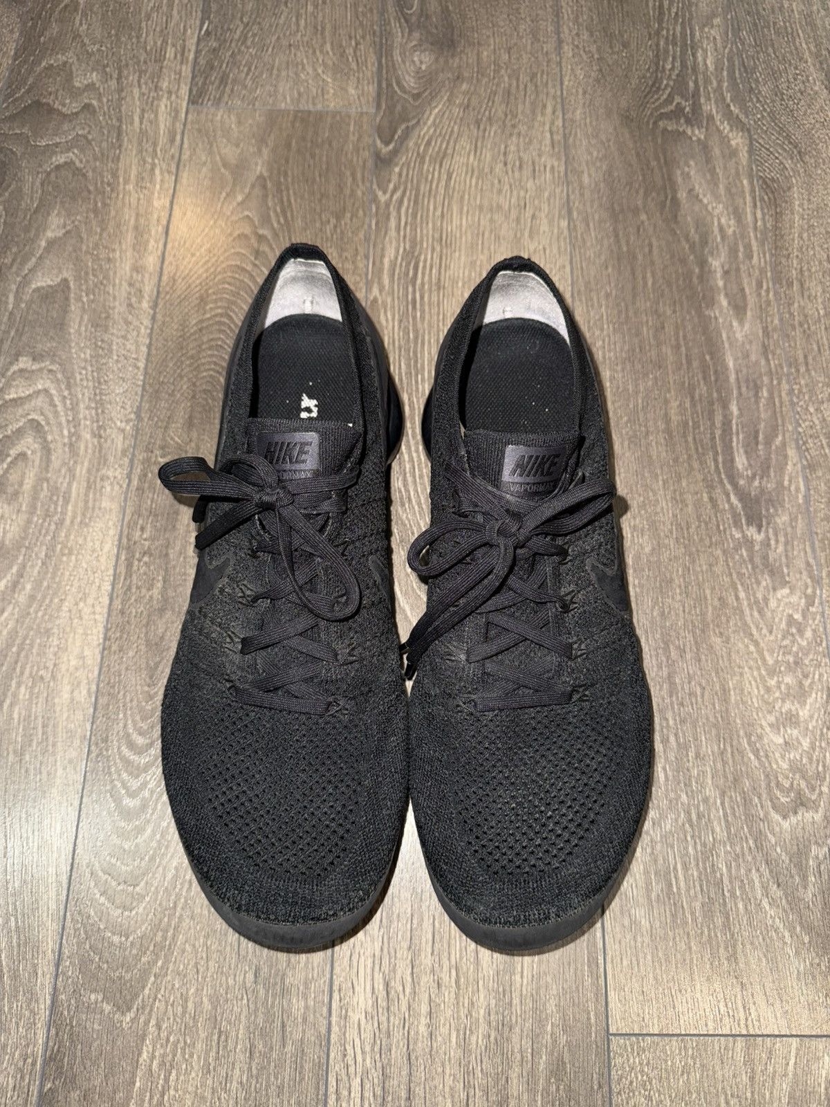 Nike Nike Air VaporMax Flyknit Triple Black Size US 12 / EU 45 - 2 Thumbnail