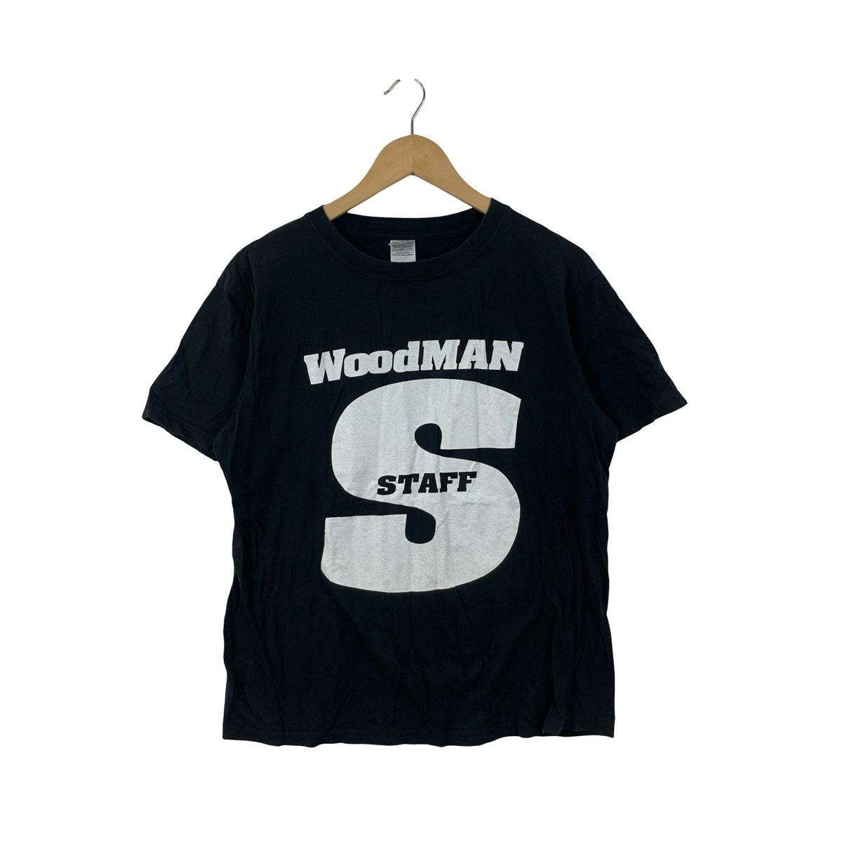 Vintage Vintage WOODMAN STAFF BIG Logo Tee Graphic Streetwear Size US L / EU 52-54 / 3 - 1 Thumbnail