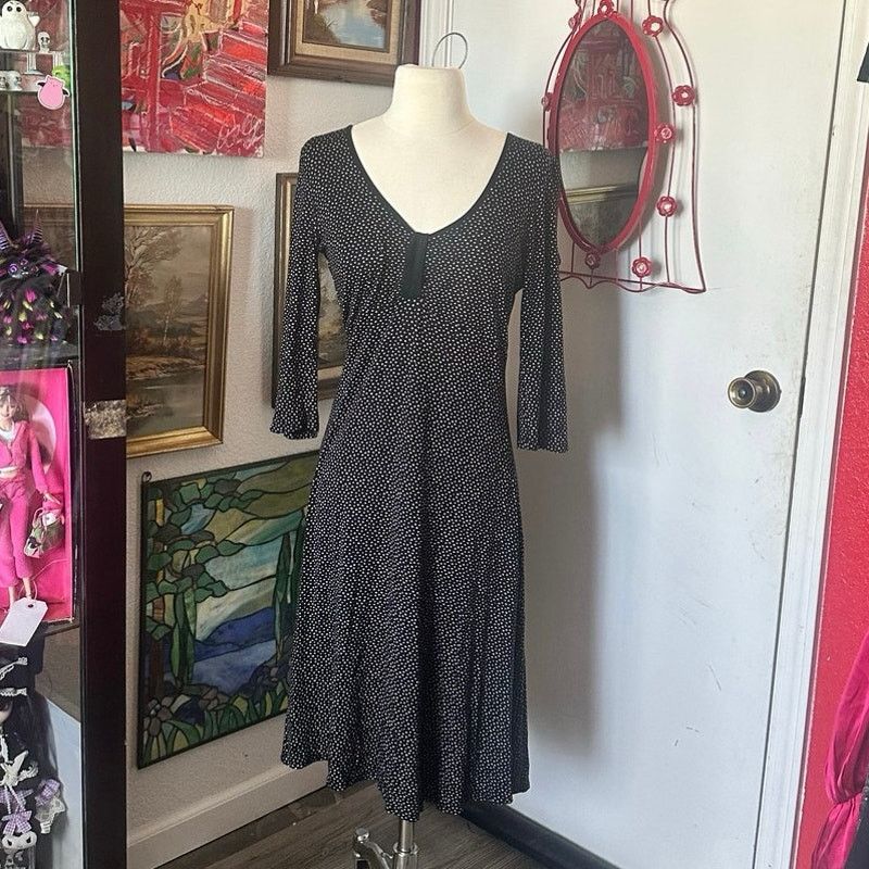 Other no brand black white polka dot midi dress Size M / US 6-8 / IT 42-44 - 1 Thumbnail