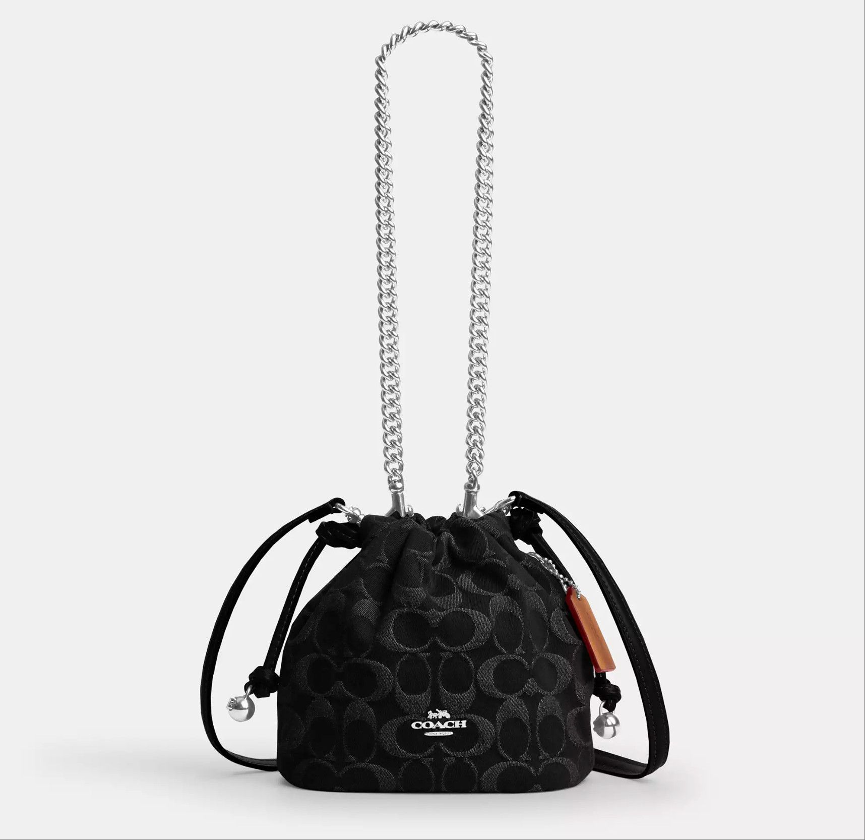 Coach Faye Mini Drawstring Bag In Signature Denim CCZ45 Size ONE SIZE - 8 Thumbnail