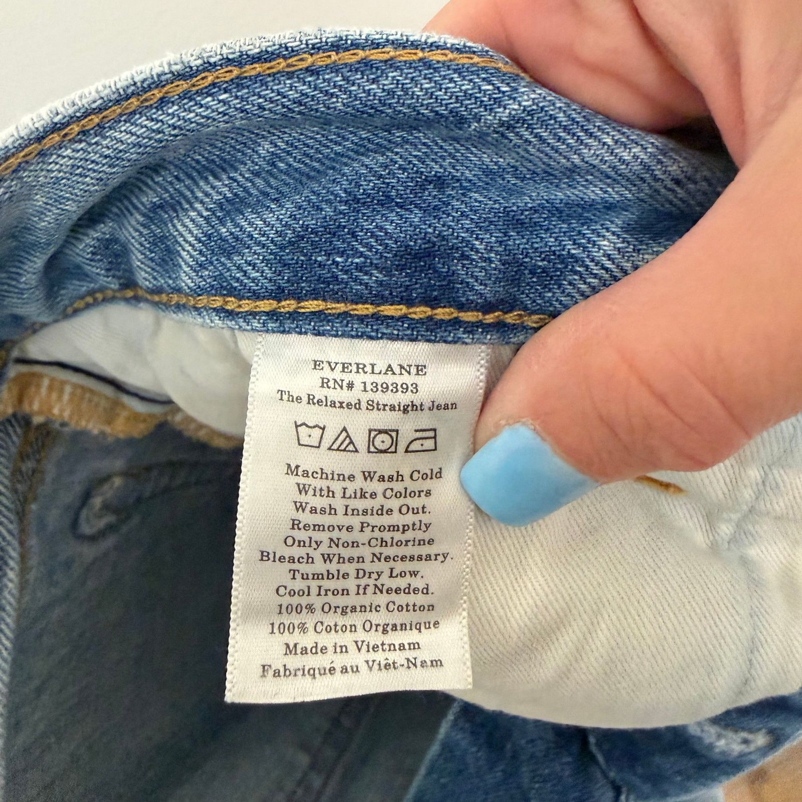 Everlane Everlane The Relaxed Straight Fit Organic Cotton Jeans Sz 27 Size 27" / US 4 / IT 40 - 3 Thumbnail