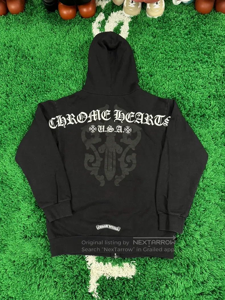 Chrome Hearts CHROME HEARTS Size L Black cross scroll behind Sanskrit zip Size US L / EU 52-54 / 3 - 2 Thumbnail