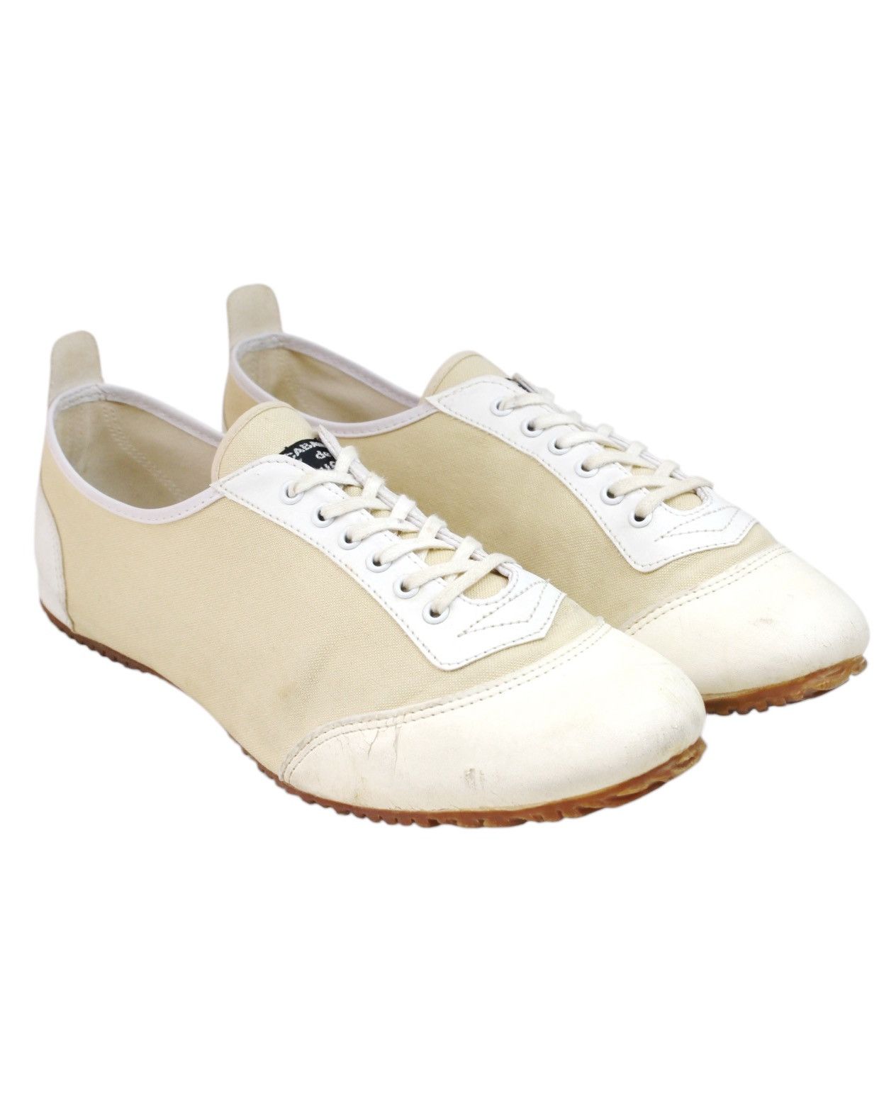 Issey Miyake 2000S CABANE DE ZUCCA OFF-WHITE CANVAS LACE-UP SHOES Size US 8.5 / EU 41-42 - 4 Thumbnail