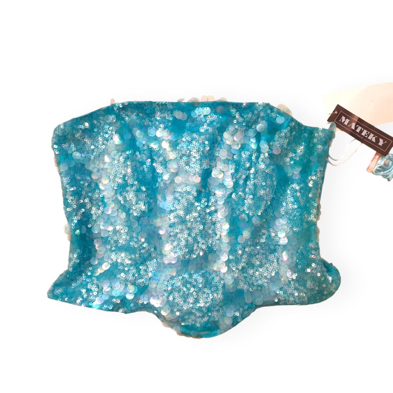 Other Sequin Corset Turquoise Sz M France Size M / US 6-8 / IT 42-44 - 1 Thumbnail