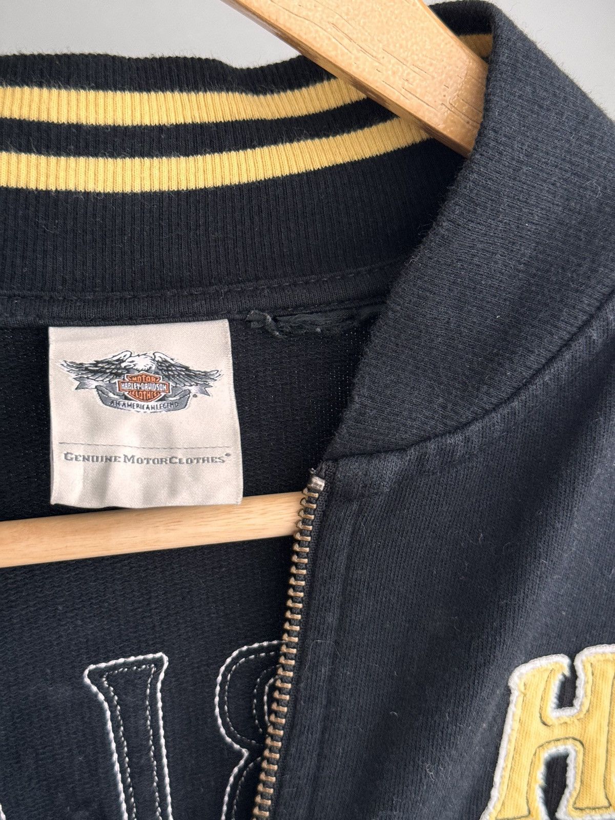 Harley Davidson × Vintage Vintage Harley-Davidson Moto Luxury Zip Hoodie Size S / US 4 / IT 40 - 4 Thumbnail
