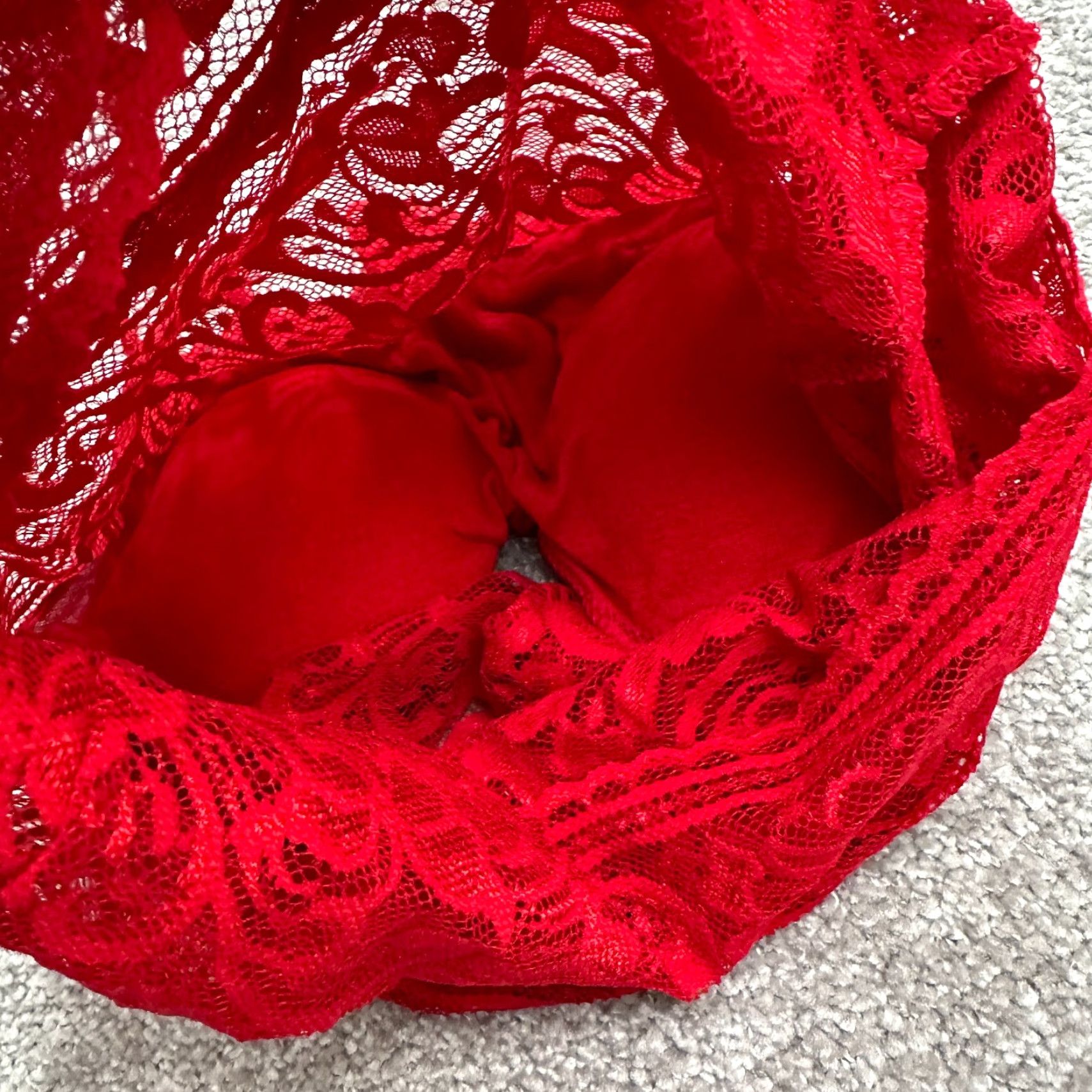 Vintage Qian Hua Lace Padded Camisole Tank Top Womens XXS Red Spaghetti Strap NWT New Size XXS / US 00 / IT 34 - 3 Thumbnail