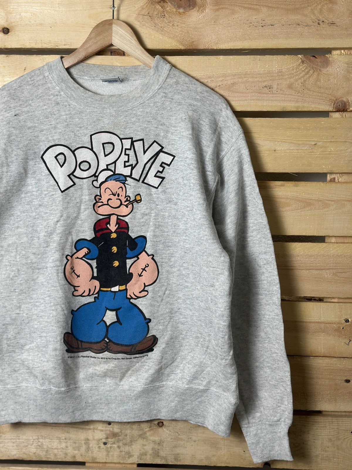 Vintage Vintage Popeye Mirror Print Sweatshirt Size US L / EU 52-54 / 3 - 3 Thumbnail