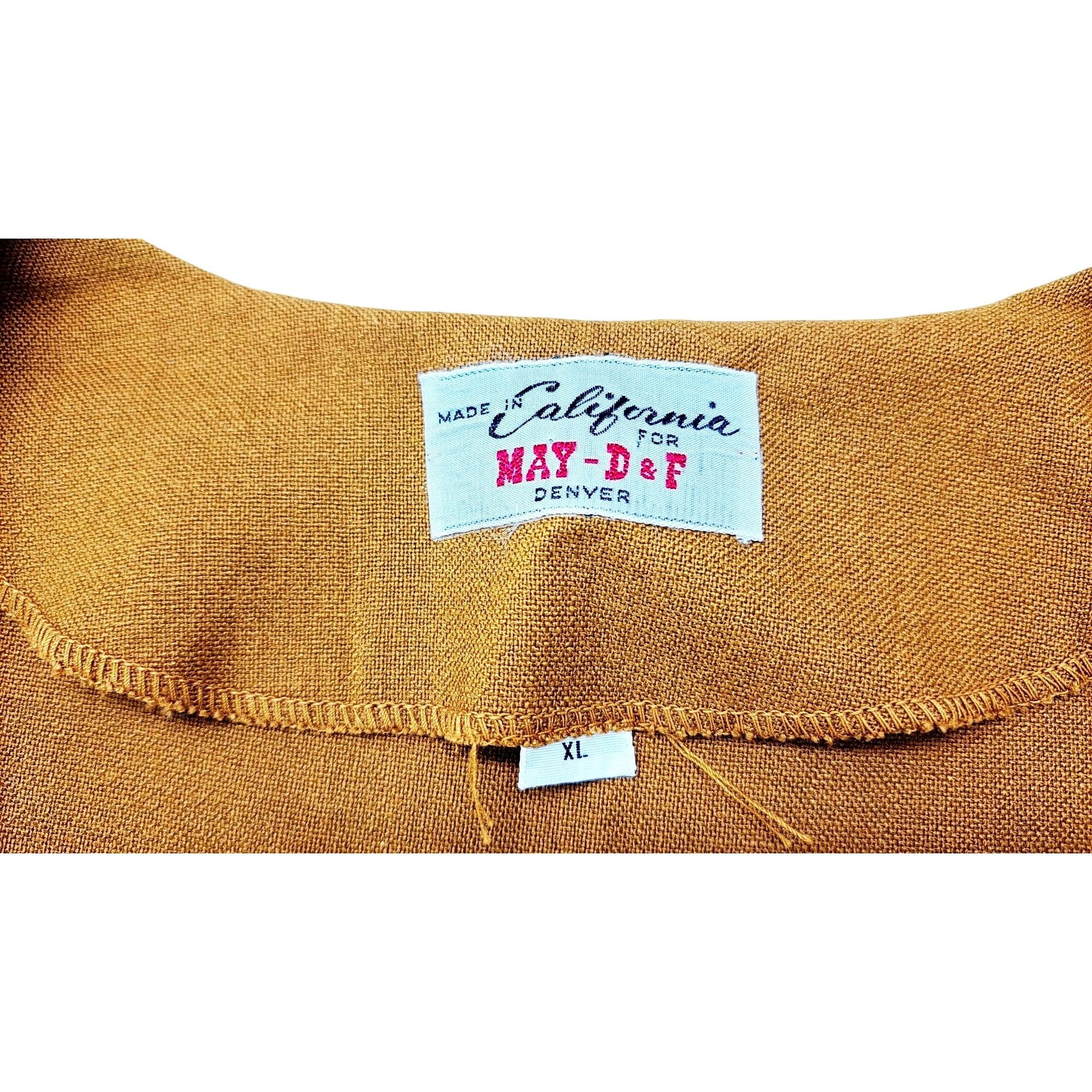 Vintage Vintage Wrap Shirt Mustard Brown Crossover Grandpa Atomic XL Size US XL / EU 56 / 4 - 4 Thumbnail