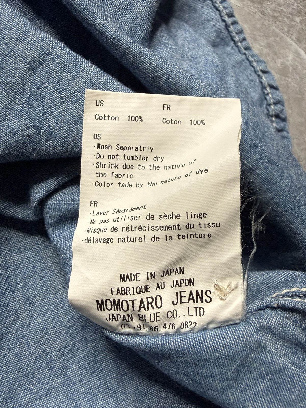Momotaro Jeans Momotaro Pink Selvedge Lightweight Chambray Shirt Size US XL / EU 56 / 4 - 10 Thumbnail