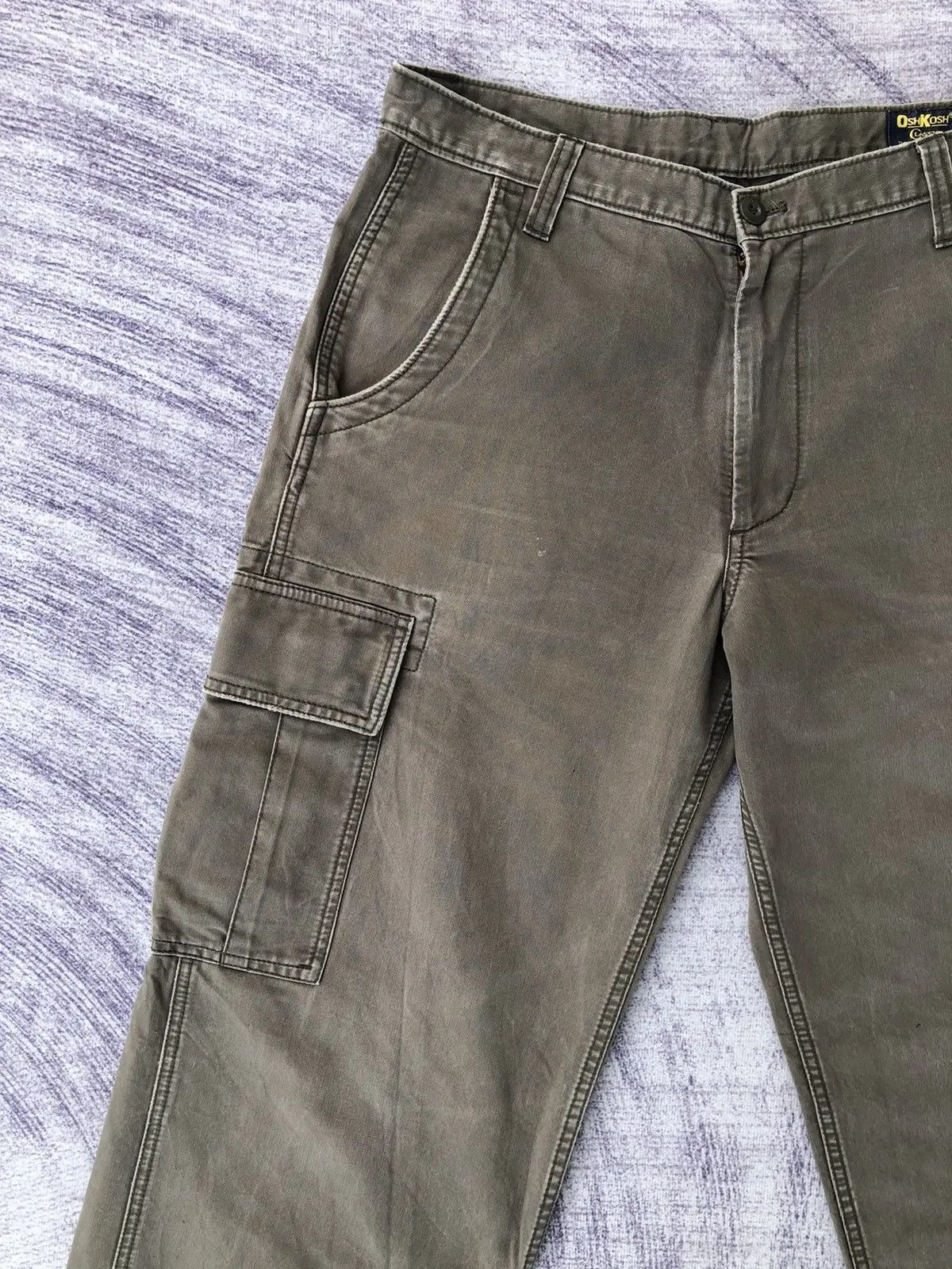 Oshkosh OshKosh Cargo Green Olive Style Multi-Pocket Pants Size US 31 - 7 Thumbnail