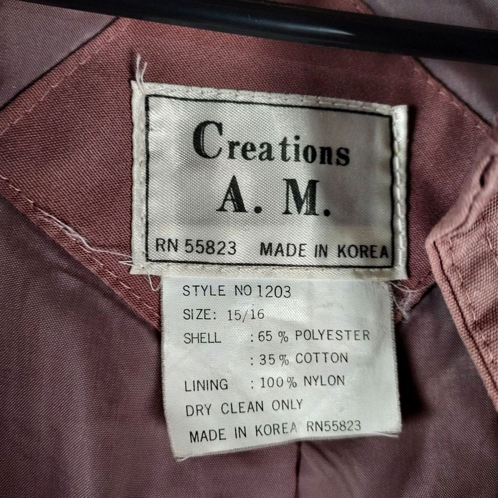 Vintage VINTAGE AM Creations Womens Trench Coat 15/16 Mauve Belted Long Polyester Korea Coat Womens Size XXL / US 16-18 / IT 52-54 - 7 Thumbnail