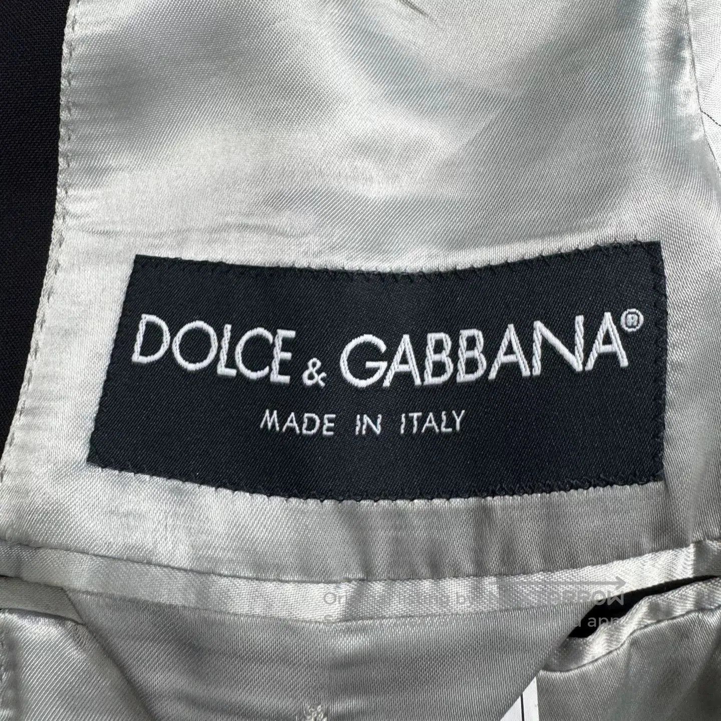 Dolce & Gabbana DG Collarless Padded Shoulder Blazer. Size US M / EU 48-50 / 2 - 2 Thumbnail