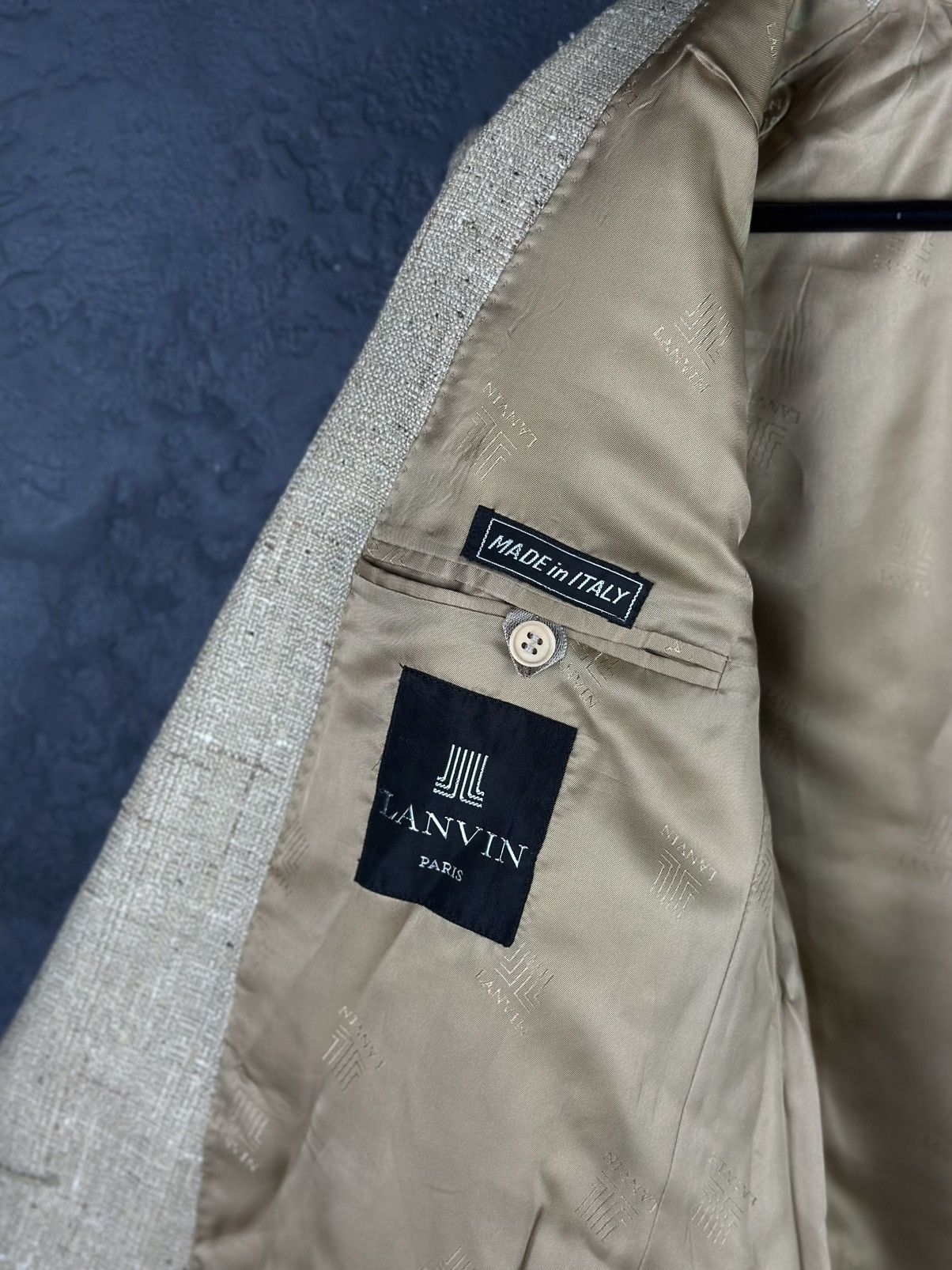 Lanvin × Vintage 90’s LANVIN Vintage Men's Double Blazer Size 48 Size 48L - 10 Thumbnail