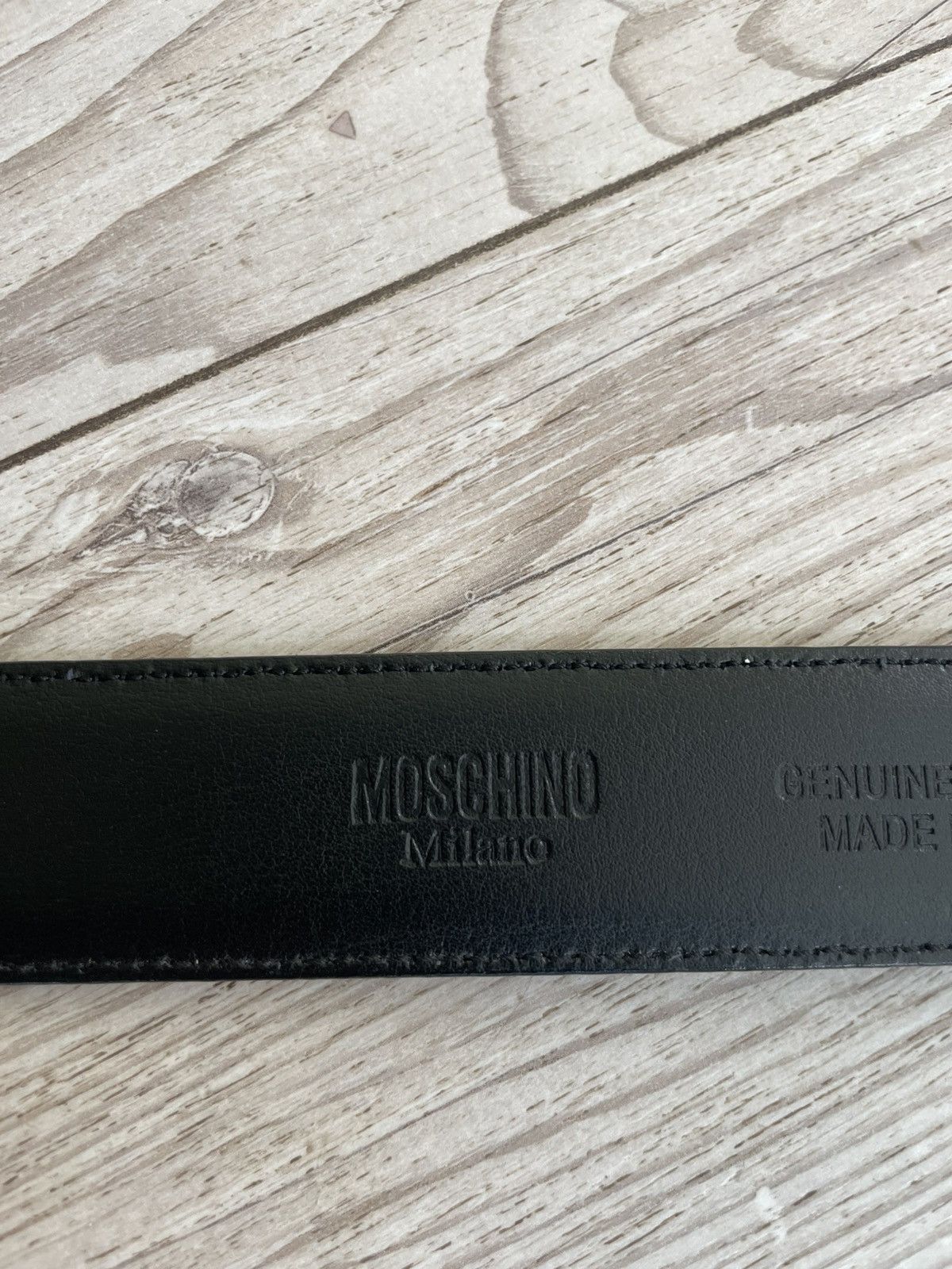 Moschino Moschino Leather Belt Redwall Gold Logo Size ONE SIZE - 11 Thumbnail