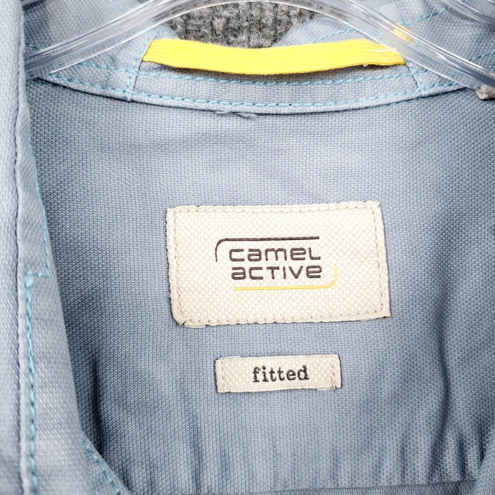 Camel Camel Active Shirt Mens XL Button Up Blue Long Sleeve Fitted Size US XL / EU 56 / 4 - 4 Thumbnail