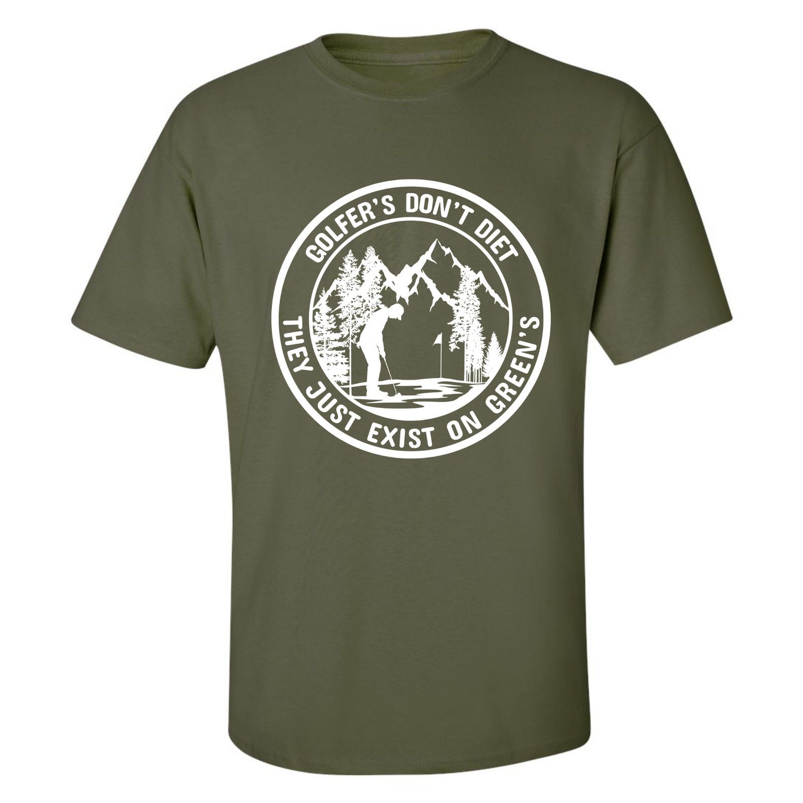 Gildan Golfers Don't Diet On Greens Funny Man Putting T-Shirt Size US L / EU 52-54 / 3 - 18 Thumbnail